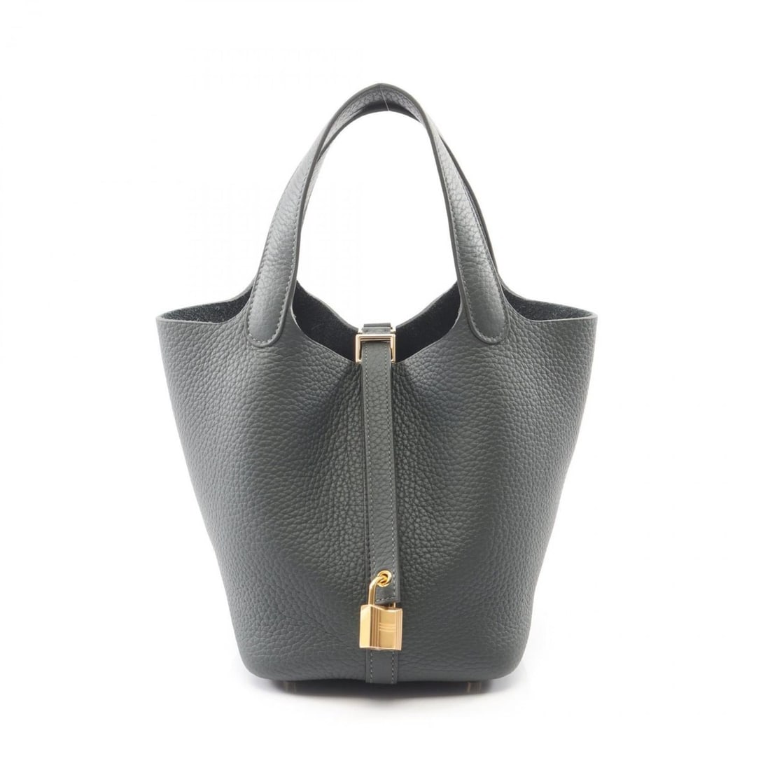 Hermes Picotin Lock PM Handbag, Leather, Taurillon Clemence Women's, Green: --- Catalog ---Category: SizeSize (HxWxD): 18.5cm x 19cm x 13.5cm / 7.28'' x 7.48'' x 5.31''Category: DesignType: HandbagColor: GreenGender: WomenMaterial: Taurillon clemence leather , Leather Hardwar