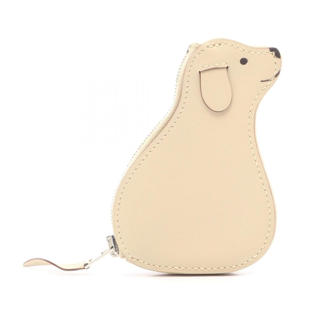 Hermes Dog design wallet/coin purse, leather, Veau Swift, women's, beige.: --- Catalog ---Category: SizeSize (HxWxD): 10.5cm x 7cm x 1cm / 4.13'' x 2.75'' x 0.39''Category: DesignType: Coin purse/coin caseColor: BeigeGender: WomenMaterial: Swift leather , Leather Category: G