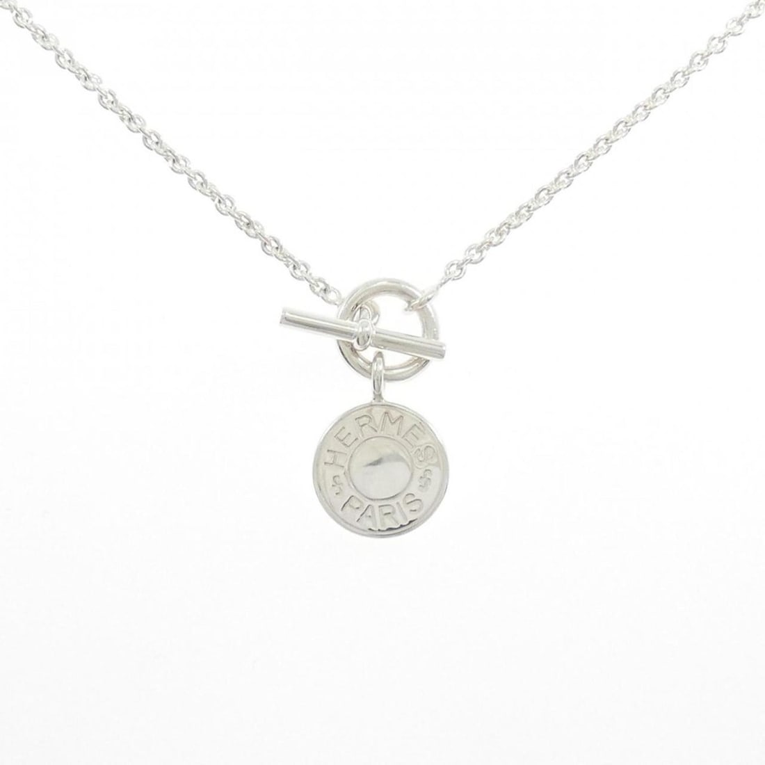 Hermes Amulette H Confetti Necklace: --- Catalog ---Category: SizePendant Size: 26.9mm x 13.8mm / 1.05'' x 0.54''Neck Circumference: 40 cm / 15.74''Category: DesignGender: WomenMaterial: Silver 925Necklace Type: NecklaceCategory: