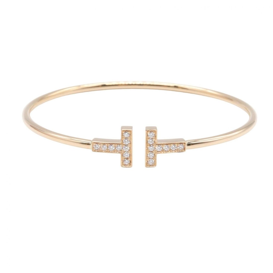 Tiffany & Co. T Wire Bracelet Diamond Accessory 18KPG (Pink Gold) Women's Gold Tone Clear: --- Catalog ---Category: SizeLength: 17cm / 6.69''Category: DesignType: Charm braceletColor: Pink goldStone: DiamondGender: WomenMaterial: Pink gold (18K)Category: GeneralBrand: Tiffany--- Item List -