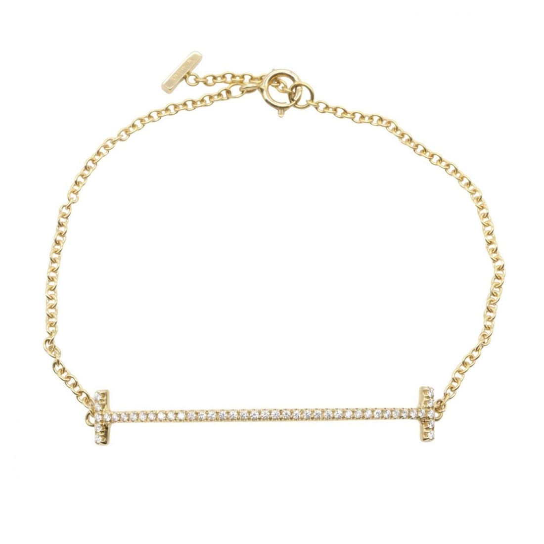 Tiffany & Co. T Smile Small Diamond Bracelet - 18K (Yellow Gold) Bracelet, Diamond, Women's, Gold: --- Catalog ---Category: SizeLength: 15cm / 5.9''Category: DesignType: Charm braceletColor: Yellow goldStone: DiamondGender: WomenMaterial: Yellow gold (18K)Category: GeneralBrand: Tiffany--- Item