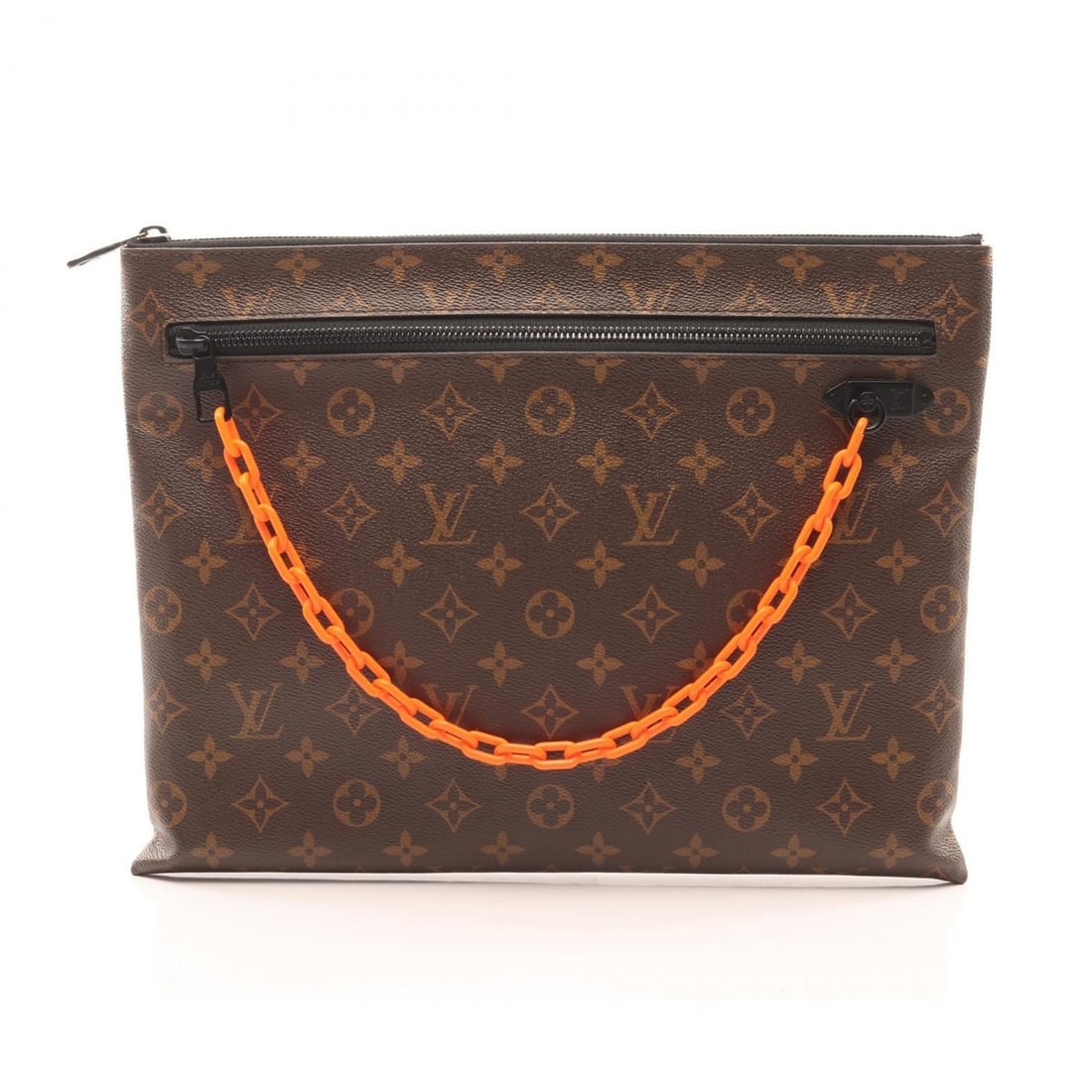 Louis Vuitton Pochette A Second Bag Clutch Handbag Coated Canvas Monogram Solar Ray Men's Brown: --- Catalog ---Category: SizeSize (HxWxD): 27cm x 35.5cm x 1cm / 10.62'' x 13.97'' x 0.39''Category: DesignType: Clutch bag, Handbag, PochetteColor: Black, Brown, OrangeGender: MenMaterial: Coated