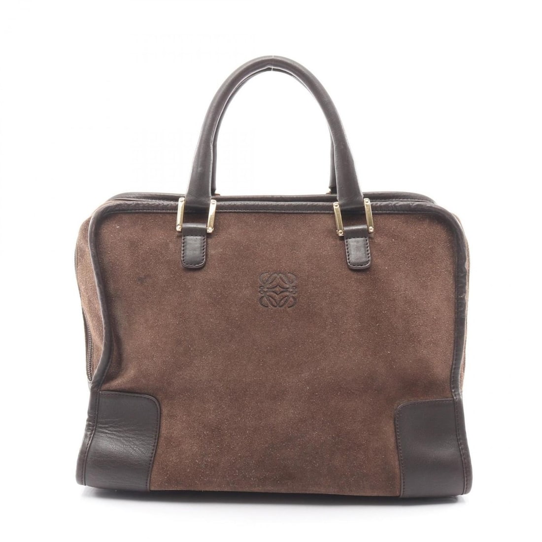 Loewe Amazona 32 Handbag, Suede Leather, Women's, Brown: --- Catalog ---Category: SizeSize (HxWxD): 24cm x 32cm x 16cm / 9.44'' x 12.59'' x 6.29''Category: DesignType: HandbagColor: BrownGender: WomenMaterial: Leather Leather/Fur Type: Suede
