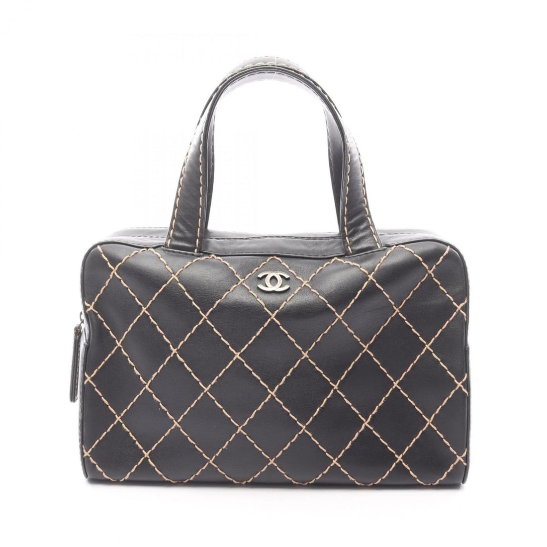 Chanel Wild Stitch Handbag, Leather, Women's, Black (1 of 15)