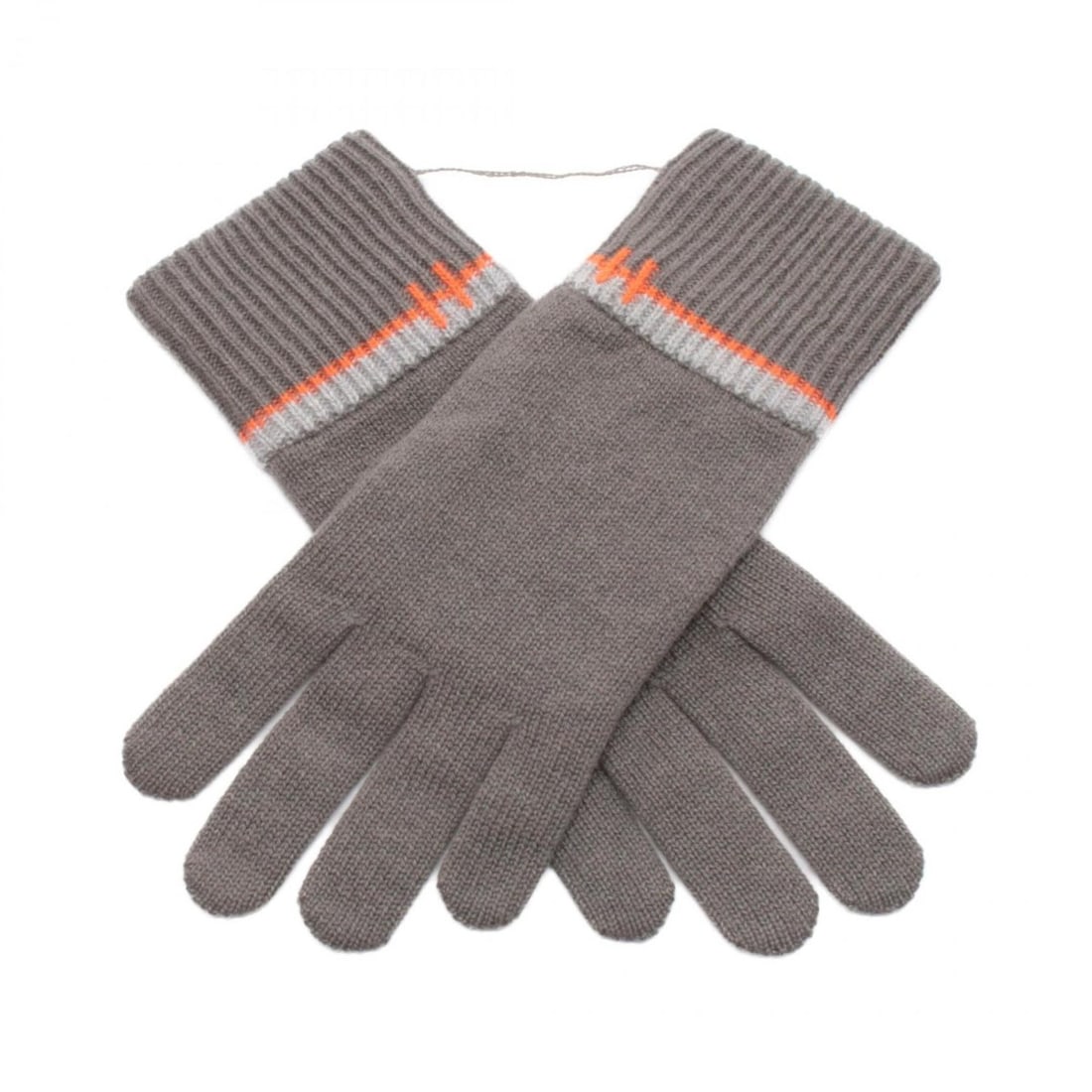 Hermes Jacob & Co. Gloves, Clothing, Cashmere, Men's, Gray/Orange: --- Catalog ---Category: SizeTotal Length: 27cm / 10.62''Category: DesignType: Short glovesColor: Gray, OrangeGender: MenMaterial: Cashmere Category: GeneralBrand: Hermes--- Item List ---Section: Cond