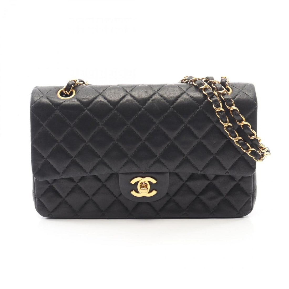 Chanel Matelassé Double Flap Shoulder Bag/Handbag, Lambskin Leather, Women's, Black: --- Catalog ---Category: SizeSize (HxWxD): 16cm x 25cm x 6.5cm / 6.29'' x 9.84'' x 2.55''Category: DesignType: Handbag, Shoulder bagColor: BlackGender: WomenMaterial: Leather Leather/Fur Type: Lambski