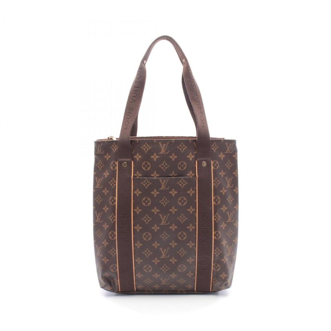 Louis Vuitton Cabas Bobour Tote Bag Handbag, Coated Canvas and Leather, Monogram Pattern, Men's: --- Catalog ---Category: SizeSize (HxWxD): 37cm x 32cm x 10cm / 14.56'' x 12.59'' x 3.93''Category: DesignType: Handbag, Tote bagColor: Brown, MonogramGender: Men,WomenMaterial: Coated canvas ,