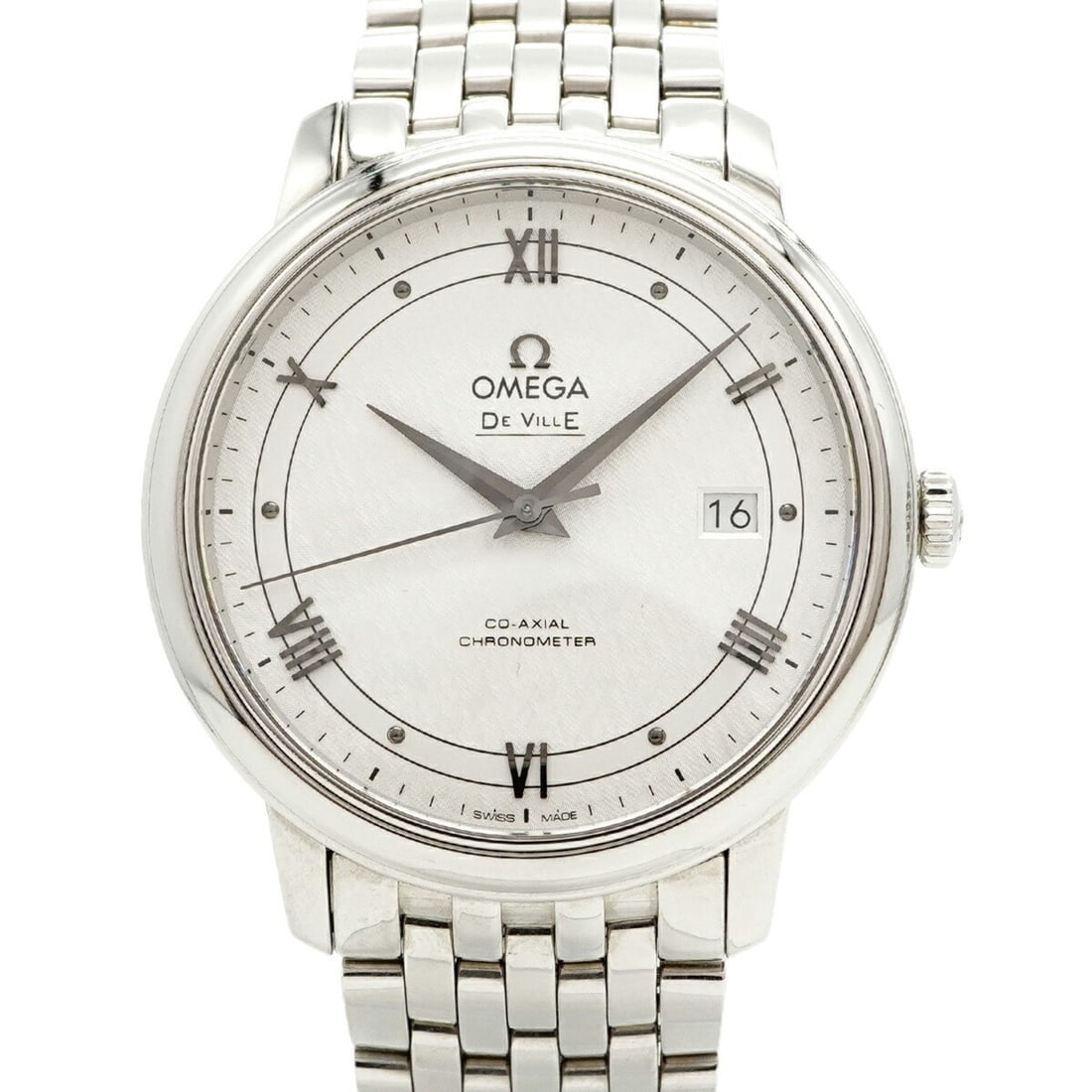 Omega De Ville 424.10.40.20.02.005 Silver Dial Men's Watch: --- Catalog ---Category: SizeWrist Size: 16.5cm / 6.49''Case Diameter: 39.2mm / 1.54''Category: DesignType: WristwatchGender: MenColor (Dial): SilverMaterial (Band): Stainless steelCategory: