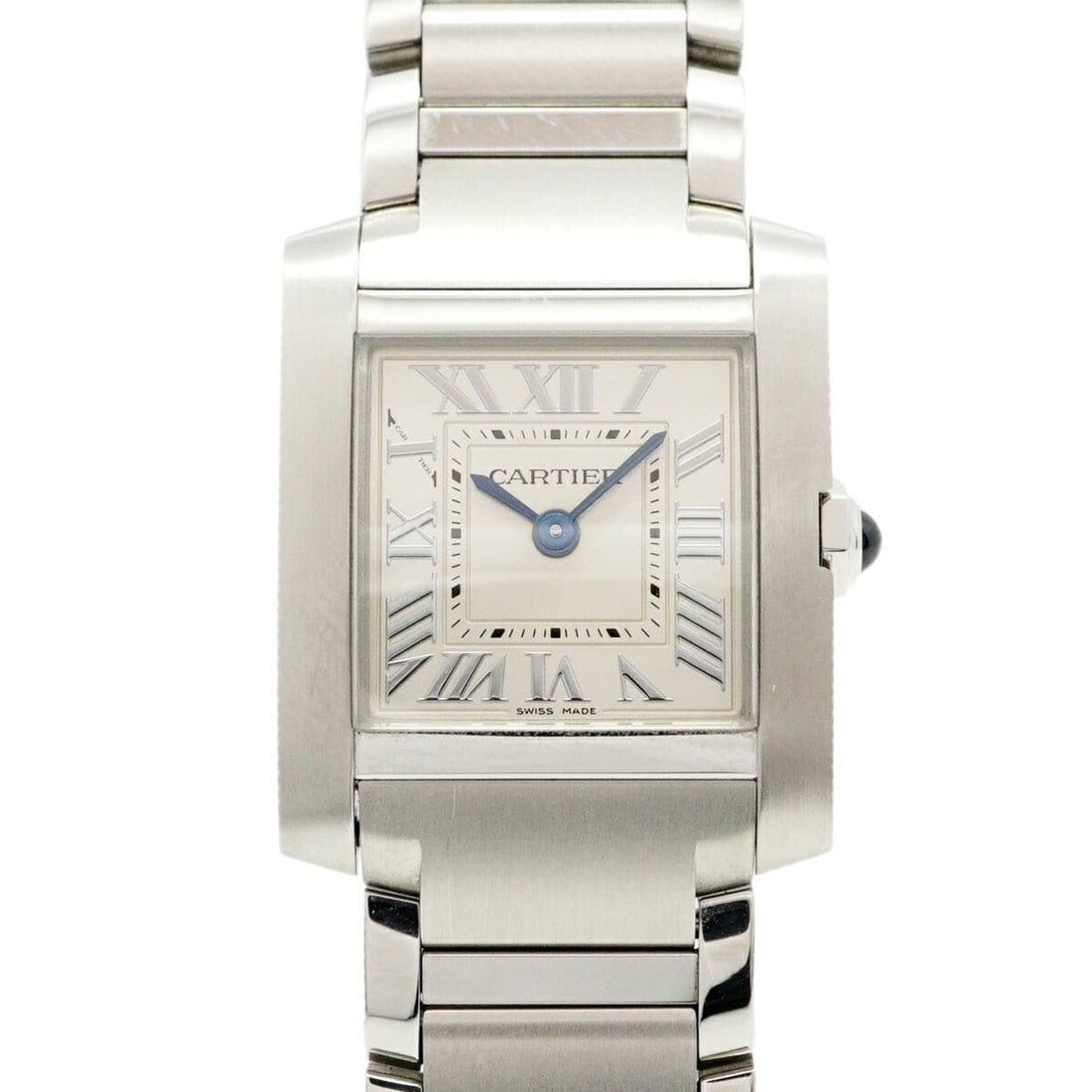 Cartier Tank Française SM WSTA0065 Silver Dial Women's Watch: --- Catalog ---Category: SizeWrist Size: 14.5cm / 5.7''Case Diameter: 21.5mm / 0.85''Category: DesignType: WristwatchGender: WomenColor (Dial): SilverMaterial (Band): Stainless steelCategory: GeneralM