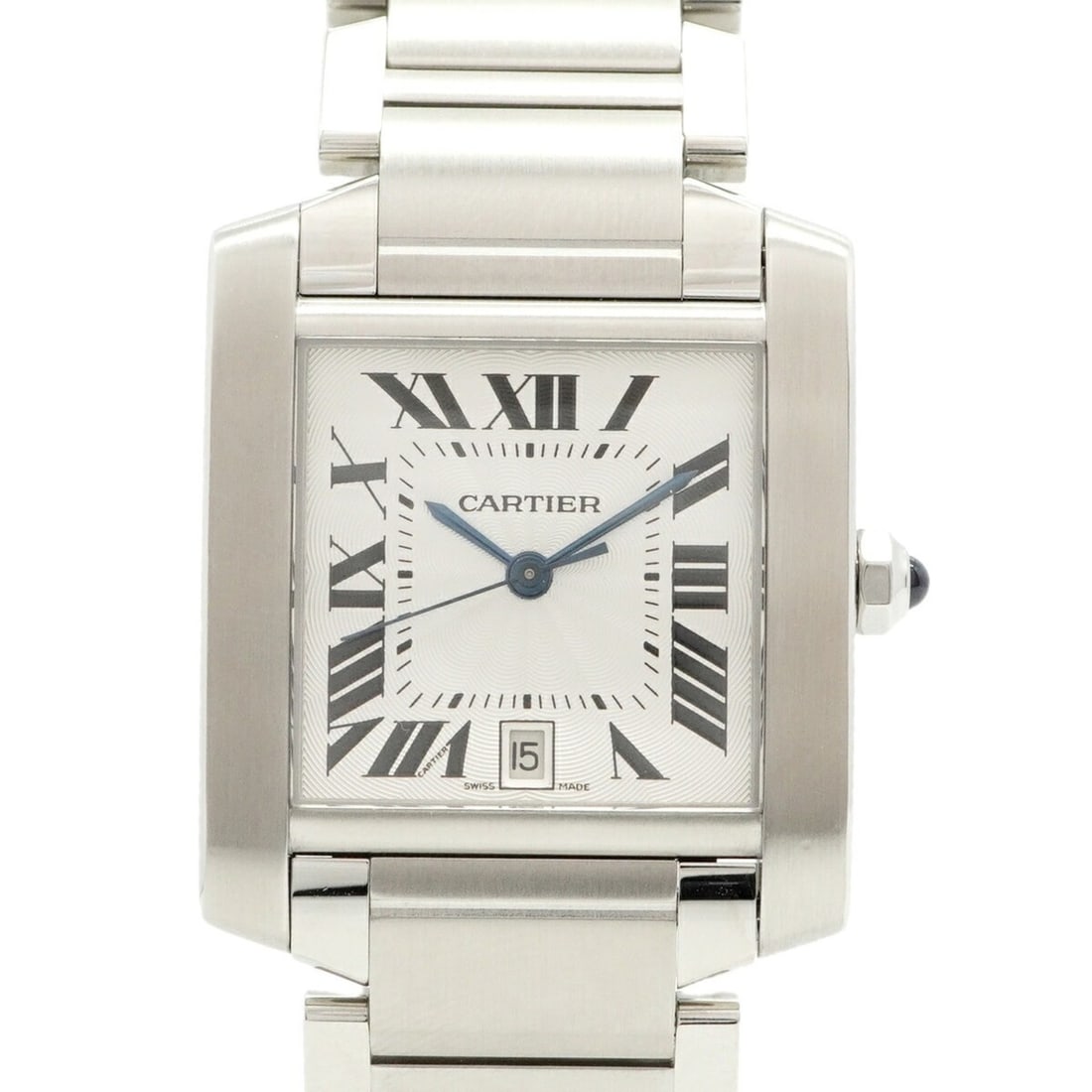 Cartier Tank Française LM W51002Q3 Silver Dial Watch (Men's & Women's): --- Catalog ---Category: SizeWrist Size: 13.5cm / 5.31''Case Diameter: 28.1mm / 1.11''Category: DesignType: WristwatchGender: Men,WomenColor (Dial): SilverMaterial (Band): Stainless steelCategory: Gen
