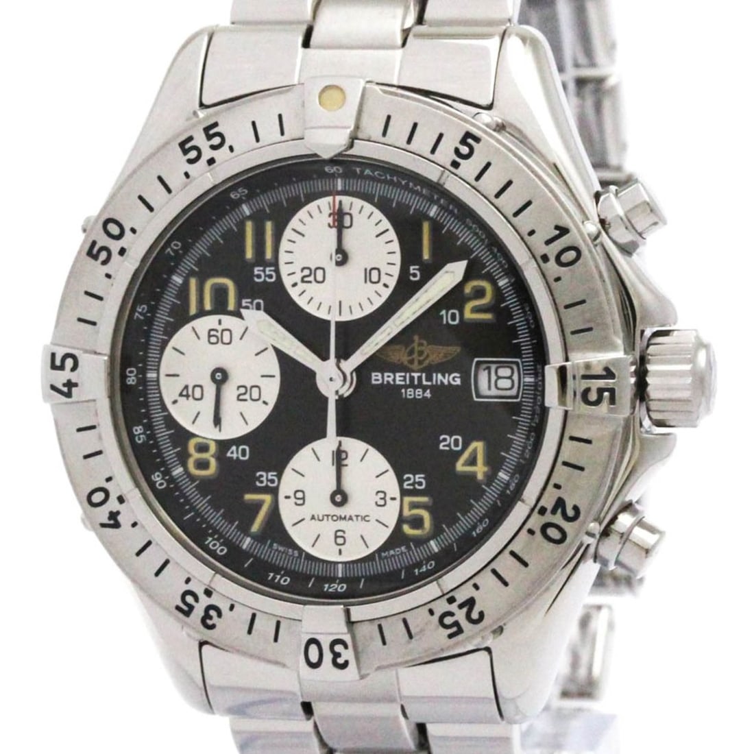 BREITLING Colt Chronograph Steel Automatic Mens Watch A13035.1 Polished (1 of 12)