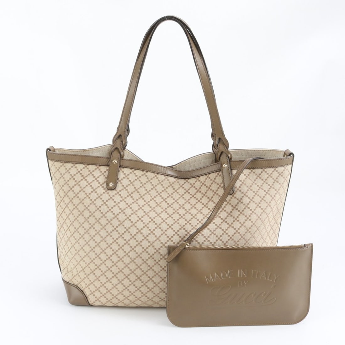 Gucci Diamante 247209 Leather Tote Bag Shoulder Handbag Brown Women's: --- Catalog ---Category: SizeSize (HxWxD): 27cm x 34cm x 15cm / 10.62'' x 13.38'' x 5.9''Category: DesignType: Handbag, Shoulder bag, Tote bagColor: BrownGender: WomenMaterial: Leather , Canvas Catego