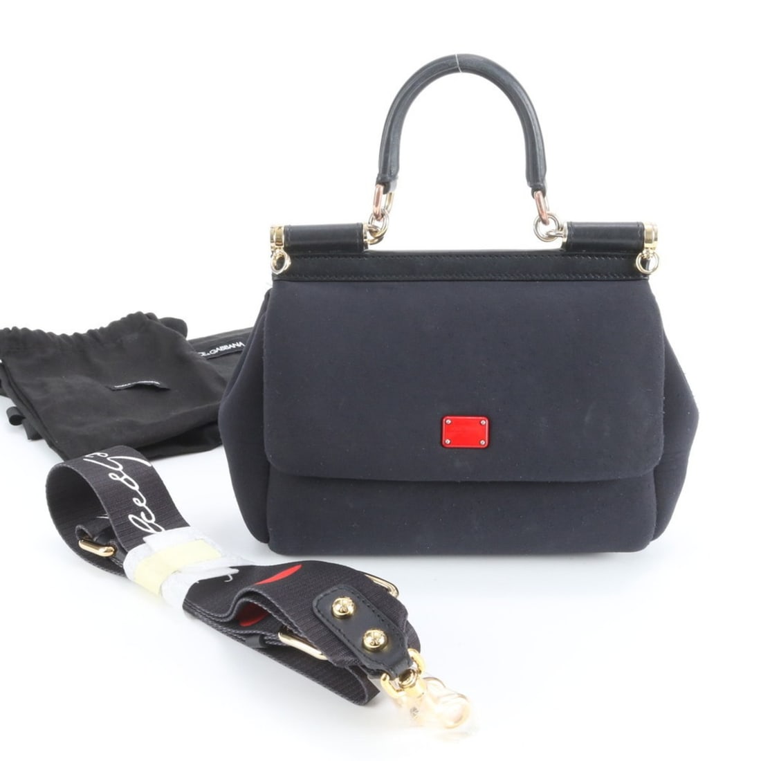 Dolce & Gabbana D&G Sicily Leather Handbag Shoulder Tote Bag Black Women's: --- Catalog ---Category: SizeSize (HxWxD): 15cm x 20cm x 8cm / 5.9'' x 7.87'' x 3.14''Category: DesignType: Handbag, Shoulder bag, Tote bagColor: BlackGender: WomenMaterial: Leather , Nylon Category: