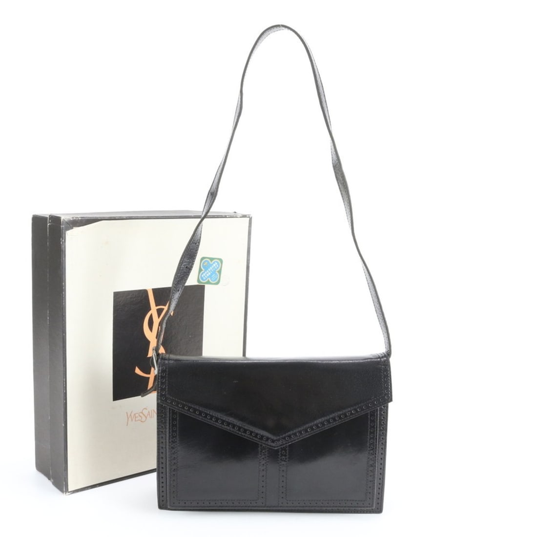 Yves Saint Laurent YSL Perforated Leather Shoulder Bag, One-Shoulder Women's: --- Catalog ---Category: SizeSize (HxWxD): 18cm x 26cm x 5cm / 7.08'' x 10.23'' x 1.96''Category: DesignType: Shoulder bagColor: BlackGender: WomenMaterial: Leather Category: GeneralBrand: Yves Saint