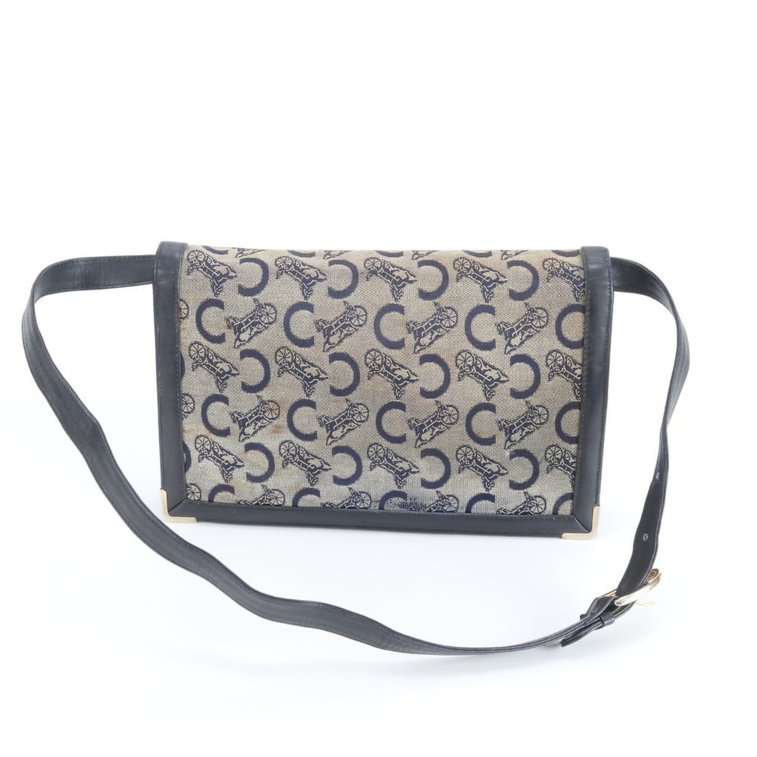 Celine Sulky Leather Canvas Shoulder Bag Handbag Navy Women's: --- Catalog ---Category: SizeSize (HxWxD): 18cm x 30cm x 5cm / 7.08'' x 11.81'' x 1.96''Category: DesignType: Handbag, Shoulder bagColor: NavyGender: WomenMaterial: Leather , Canvas Category: GeneralB