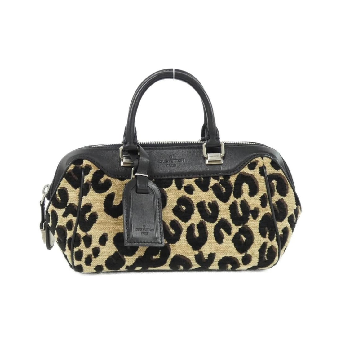 Louis Vuitton Leopard Baby M94257 Handbag: --- Catalog ---Category: SizeWeight: 620g / 1.36lb.Size (HxWxD): 15cm x 23cm x 12cm / 5.9'' x 9.05'' x 4.72''Handle Length: 22cm / 8.66''Category: DesignType: HandbagColor: Beige, BlackGender: