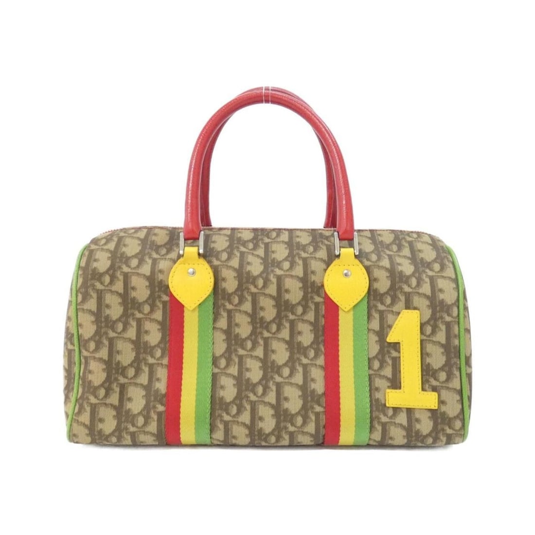 Christian Dior Boston bag: --- Catalog ---Category: SizeSize (HxWxD): 15cm x 27.5cm x 13cm / 5.9'' x 10.82'' x 5.11''Category: DesignType: Boston bagColor: BeigeGender: WomenMaterial: PVC Hardware Color: SilverCategory: