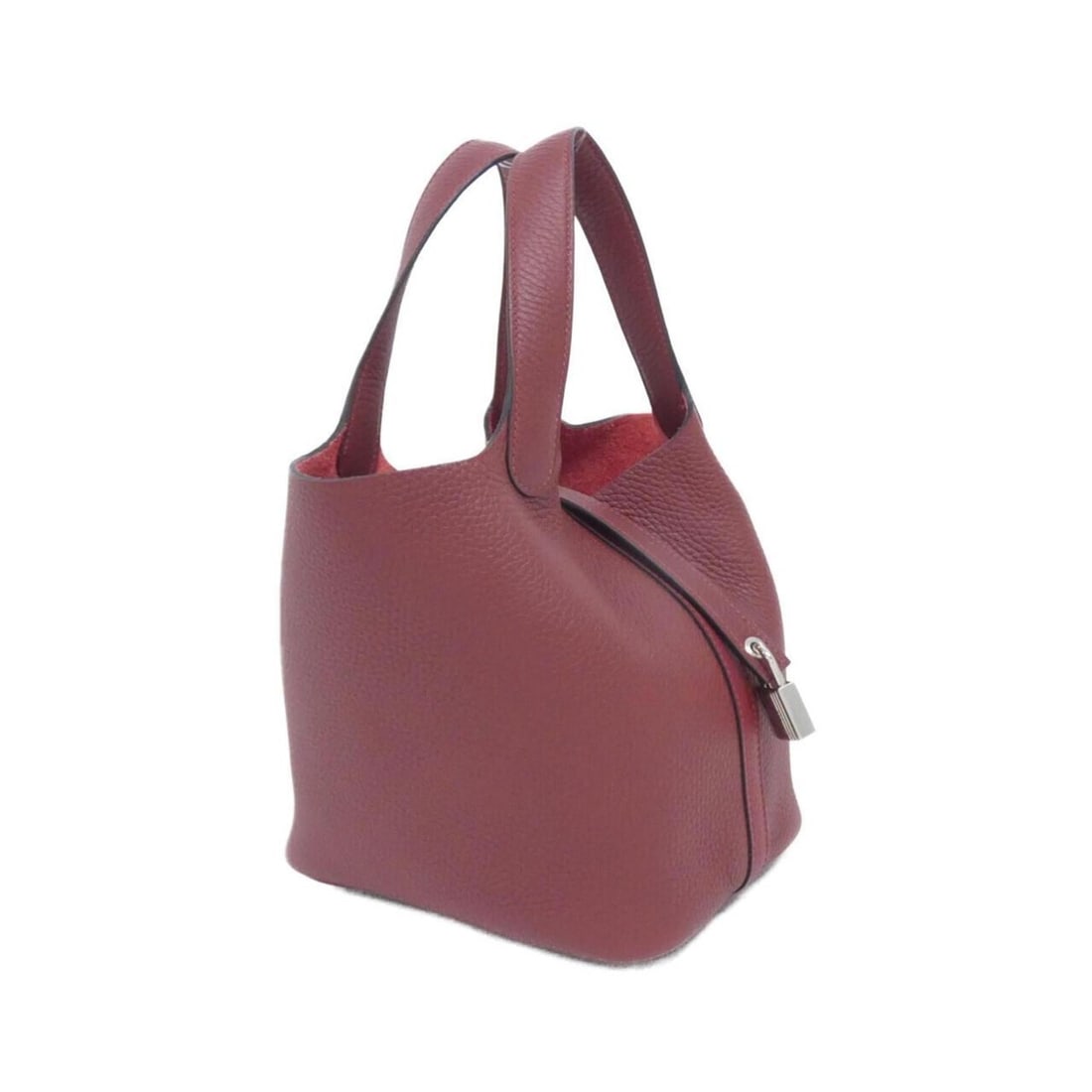 Hermes Picotin Lock PM 056289CK Handbag: --- Catalog ---Category: SizeSize (HxWxD): 19cm x 18cm x 13.5cm / 7.48'' x 7.08'' x 5.31''Category: DesignType: HandbagColor: Rouge HGender: Women,MenMaterial: Taurillon clemence leather Hardware