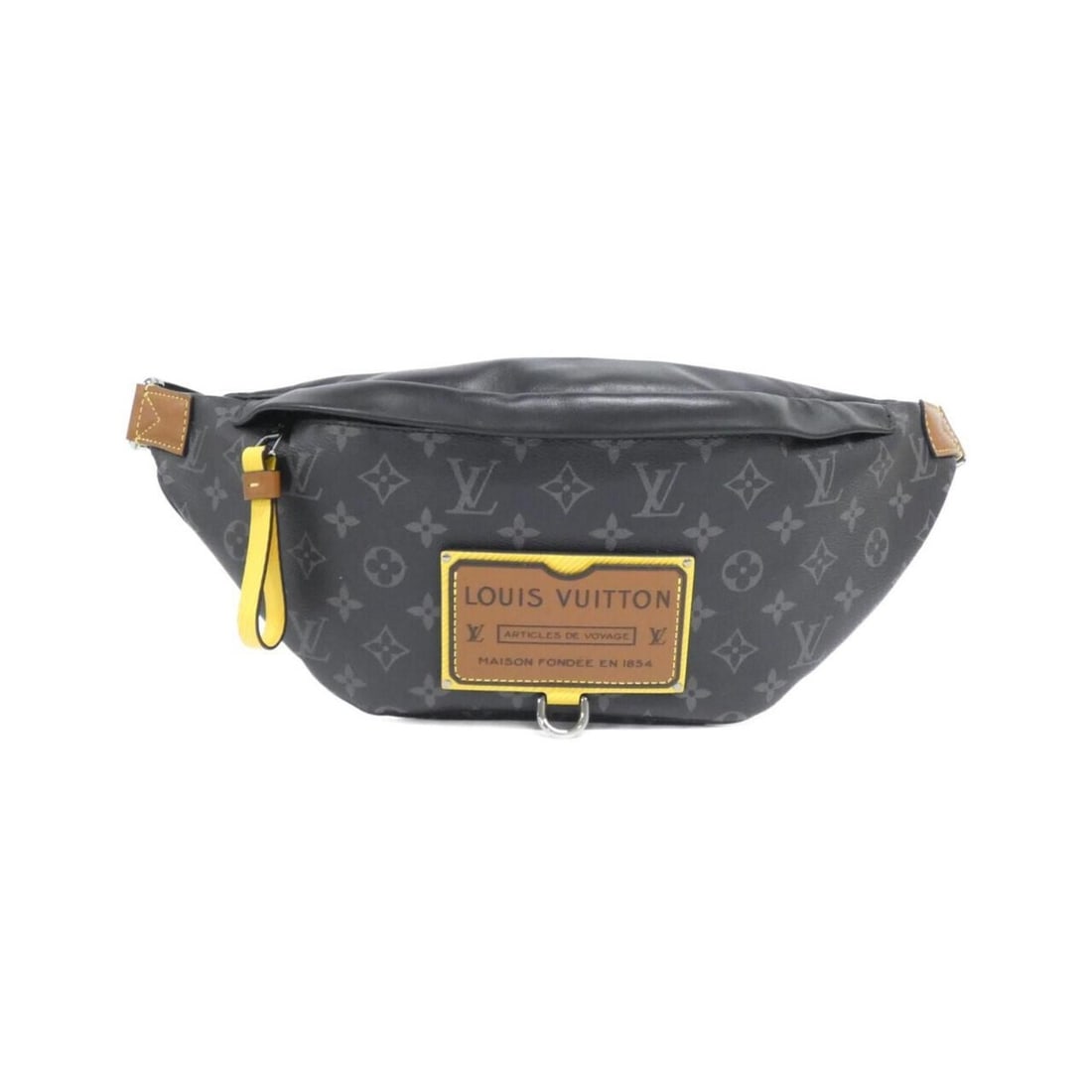 Louis Vuitton Monogram Eclipse (Gaston Label) Discovery Bum Bag M45220 Shoulder: --- Catalog ---Category: SizeSize (HxWxD): 20cm x 47cm x 7cm / 7.87'' x 18.5'' x 2.75''Category: DesignType: Shoulder bagColor: BlackGender: Men,WomenMaterial: Coated canvas Hardware Color: