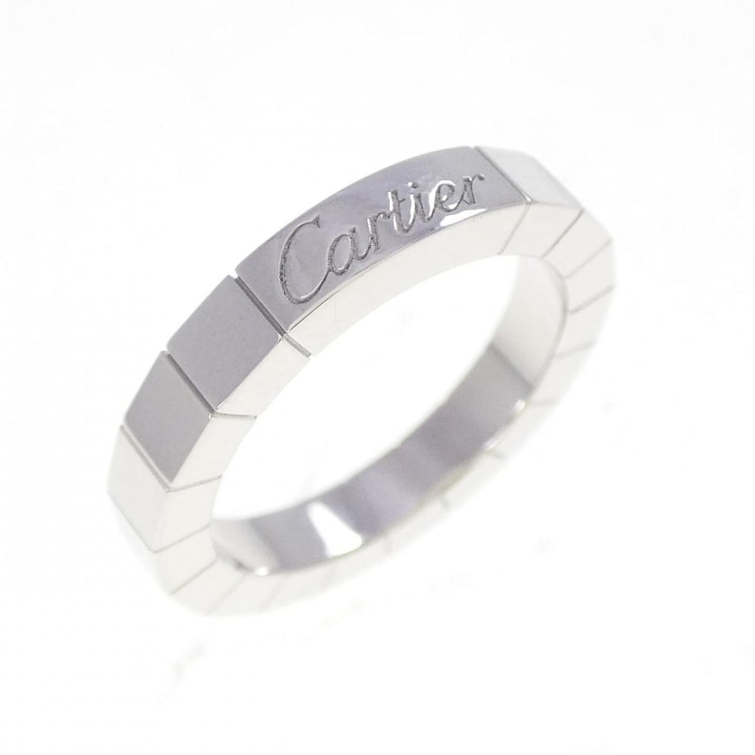 Cartier Lanieres Ring: --- Catalog ---Category: SizeUS Size: 3.5Brand Size: 46Category: DesignType: Band ringColor: White goldGender: WomenMaterial: White gold (18K)Category: GeneralBrand: Cartier--- Item List ---Section:
