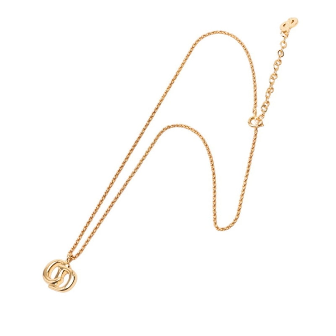 Christian Dior Dior CD Logo Necklace, Gold Plated, Women's: --- Catalog ---Category: SizePendant Size: 12.2mm x 17.4mm / 0.48'' x 0.68''Neck Circumference: 44 cm / 17.32''Category: DesignColor: GoldGender: WomenNecklace Type: NecklaceCategory: GeneralBrand: Ch