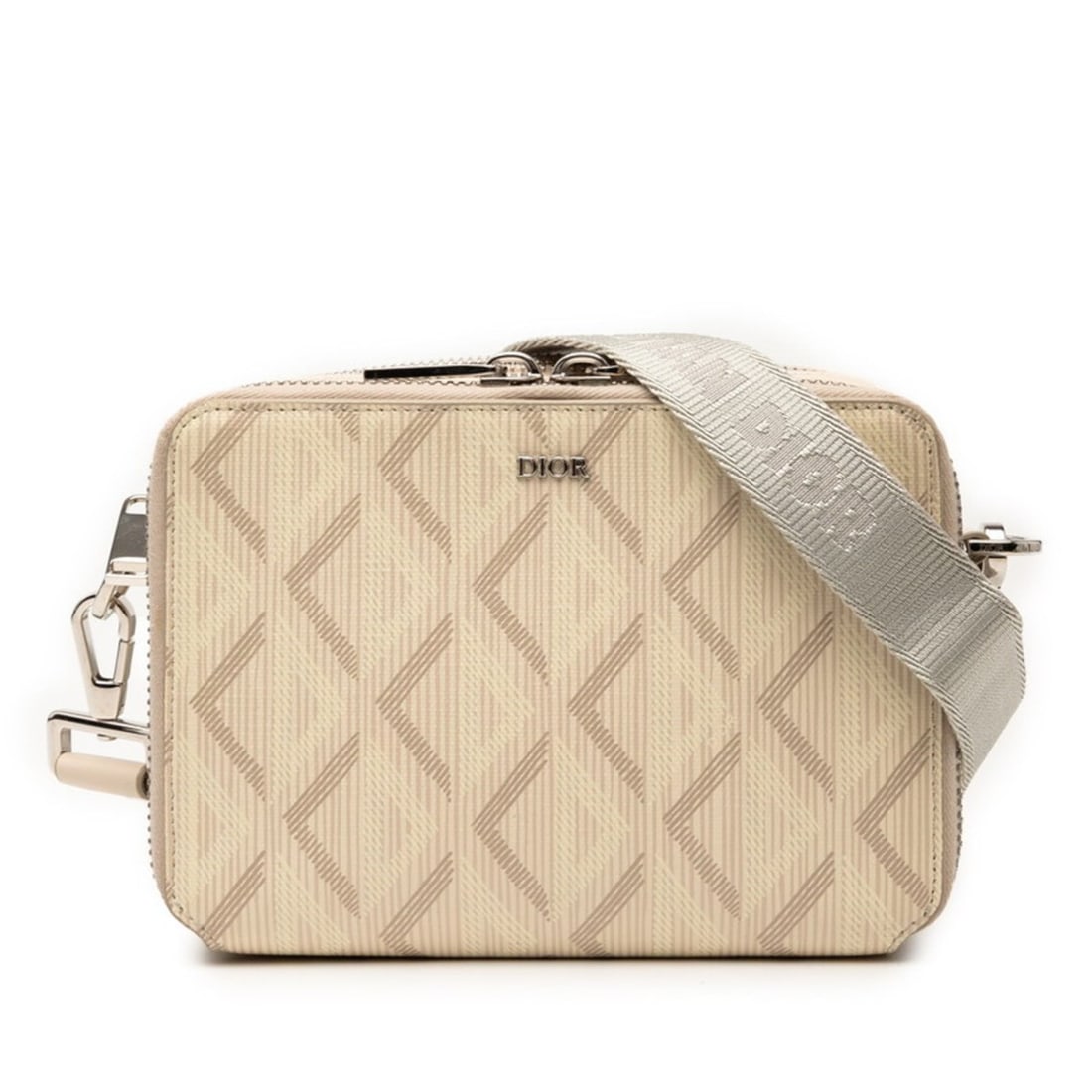 Christian Dior Dior CD Diamond Crossbody Shoulder Bag, Beige Leather, Women's: --- Catalog ---Category: SizeSize (HxWxD): 12cm x 17cm x 5cm / 4.72'' x 6.69'' x 1.96''Category: DesignType: Shoulder bagColor: BeigeGender: WomenMaterial: PVC , Leather Category: GeneralBrand: Christ