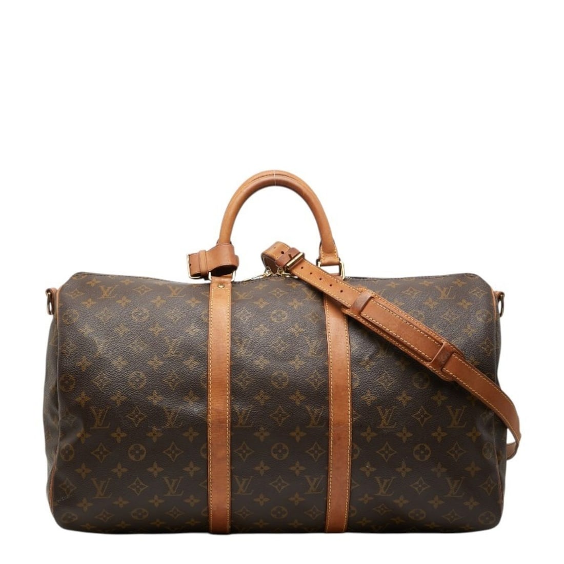 Louis Vuitton Monogram Keepall Bandoulière 50 Boston Bag Shoulder 2WAY M41416 Brown Leather Women's (1 of 12)