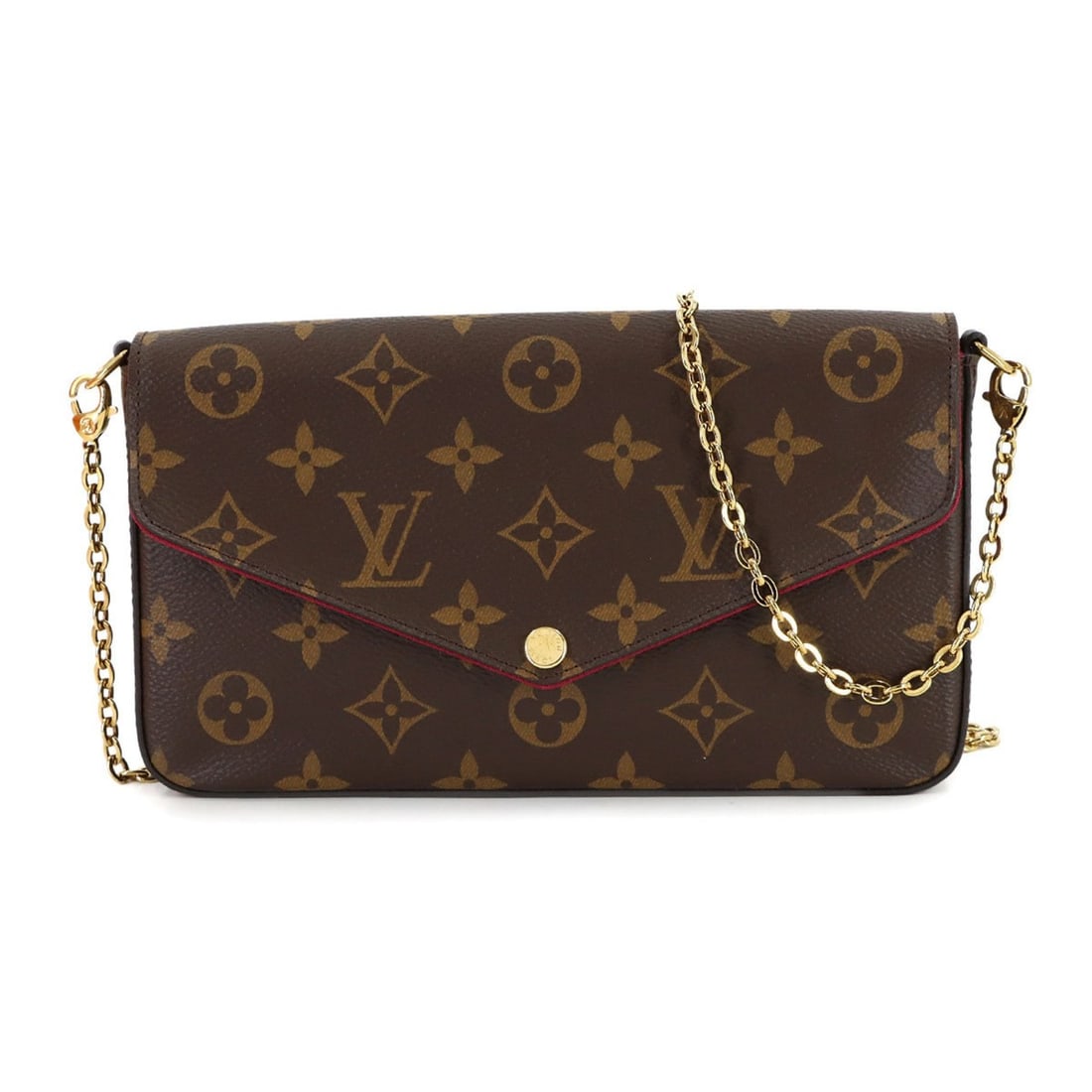 Louis Vuitton LOUIS VUITTON Monogram Pochette Felicie Chain Wallet Long Brown M61276: --- Catalog ---Category: SizeSize (HxWxD): 12cm x 21cm x 3cm / 4.72'' x 8.26'' x 1.18''Category: DesignType: Chain/Shoulder walletColor: Brown, MonogramGender: WomenMaterial: Monogram Category: Genera