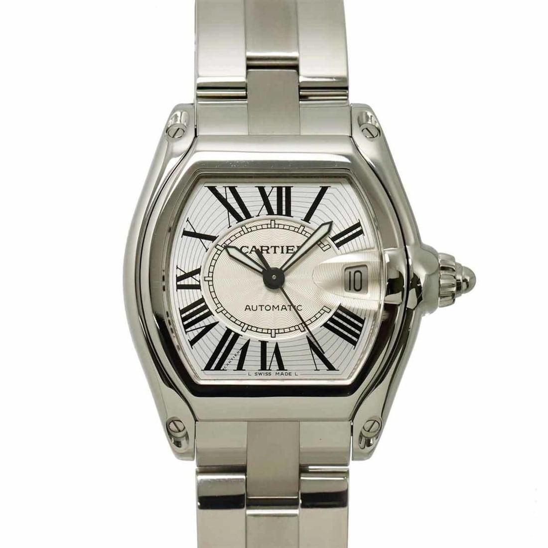 Cartier Roadster LM W62025V3 Men's Watch, Date, Silver, Automatic Movement (1 of 11)
