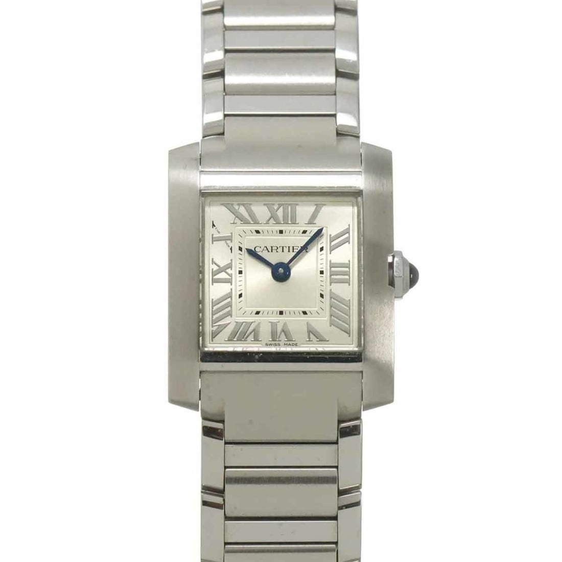 Cartier Tank Francaise SM WSTA0129 Women's Watch, Silver, Quartz Watch: --- Catalog ---Category: SizeWrist Size: 16cm / 6.29''Case Diameter: 21mm / 0.83''Category: DesignType: WristwatchGender: WomenColor (Dial): SilverMaterial (Band): Stainless steelMaterial (Case): Stai