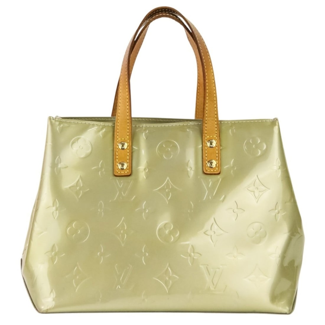 Louis Vuitton Monogram Vernis Lead PM Handbag M91145 Grey Women's: --- Catalog ---Category: SizeSize (HxWxD): 18cm x 27cm x 10cm / 7.08'' x 10.62'' x 3.93''Handle Length: 25cm / 9.84''Category: DesignType: HandbagColor: Green, GrisGender: WomenMaterial: Monogram Vern