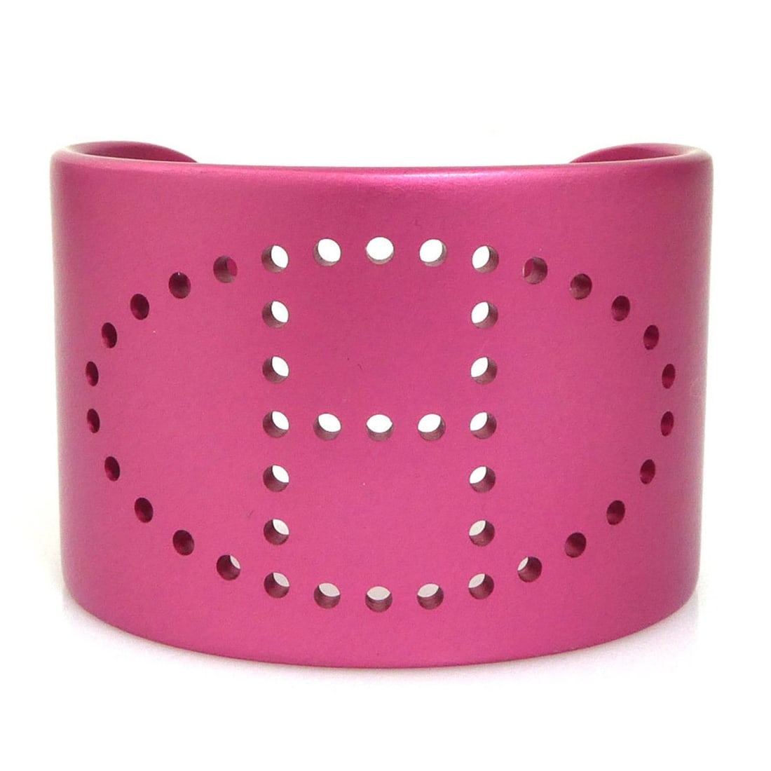Hermes HERMES Bangle Evelyne Cuff Aluminum Pink Women's Free Shipping h32027a (1 of 9)
