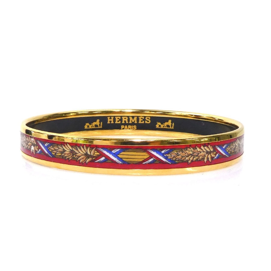 Hermes HERMES Bracelet Bangle Email PM Metal Gold x Red Women's Free Shipping h32023a: --- Catalog ---Category: SizeLength: 19cm / 7.48''Category: DesignType: BangleColor: Gold, Red colorGender: WomenMaterial: MetalCategory: GeneralBrand: HermesCountry of Origin: Austria--- Item List --