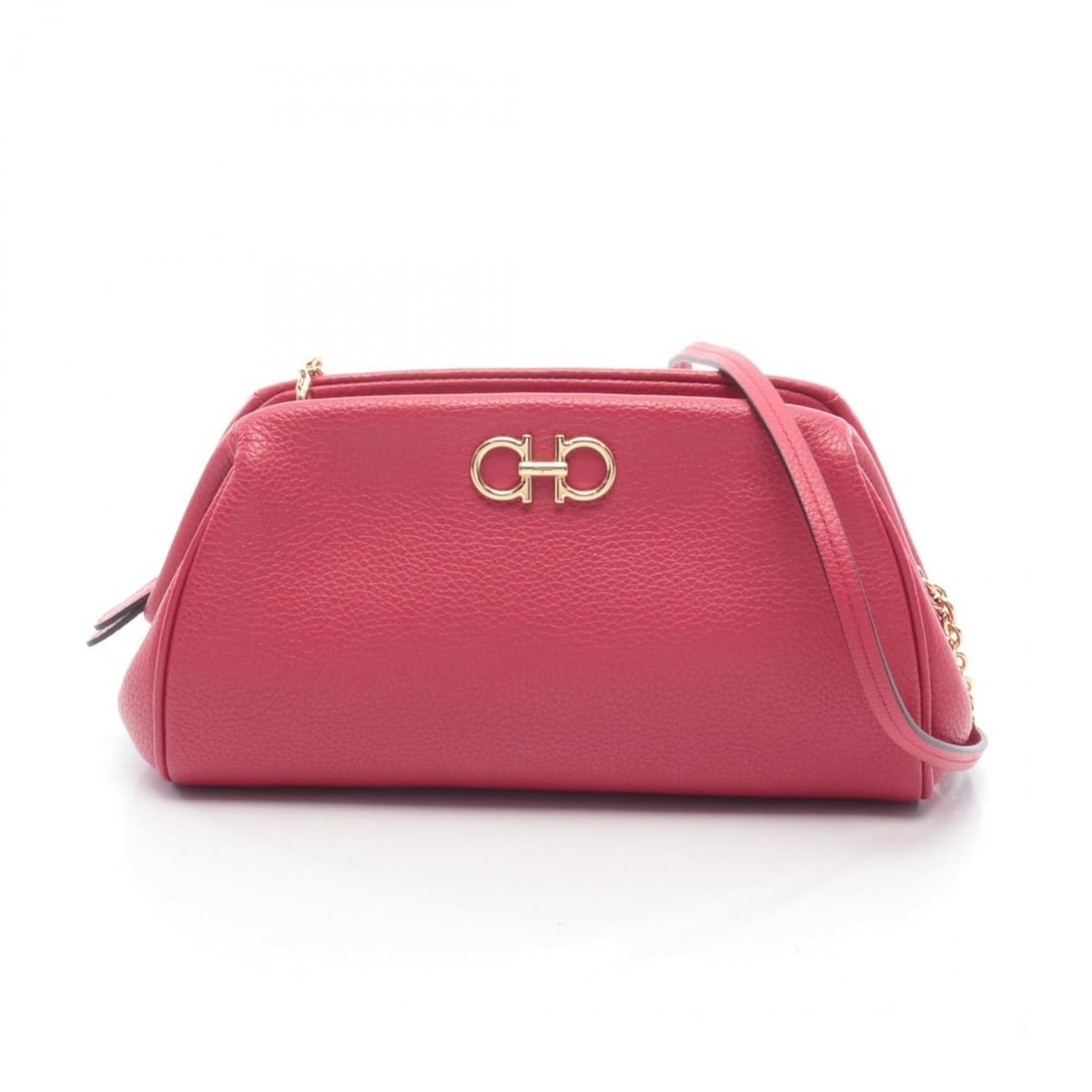 Salvatore Ferragamo Gancini Mini Shoulder Bag/Handbag, Leather, Women's, Red, 22 0334: --- Catalog ---Category: SizeSize (HxWxD): 13cm x 22cm x 8cm / 5.11'' x 8.66'' x 3.14''Category: DesignType: Shoulder bagColor: Red colorGender: WomenMaterial: Leather Category: GeneralMPN: 22 0334Bra