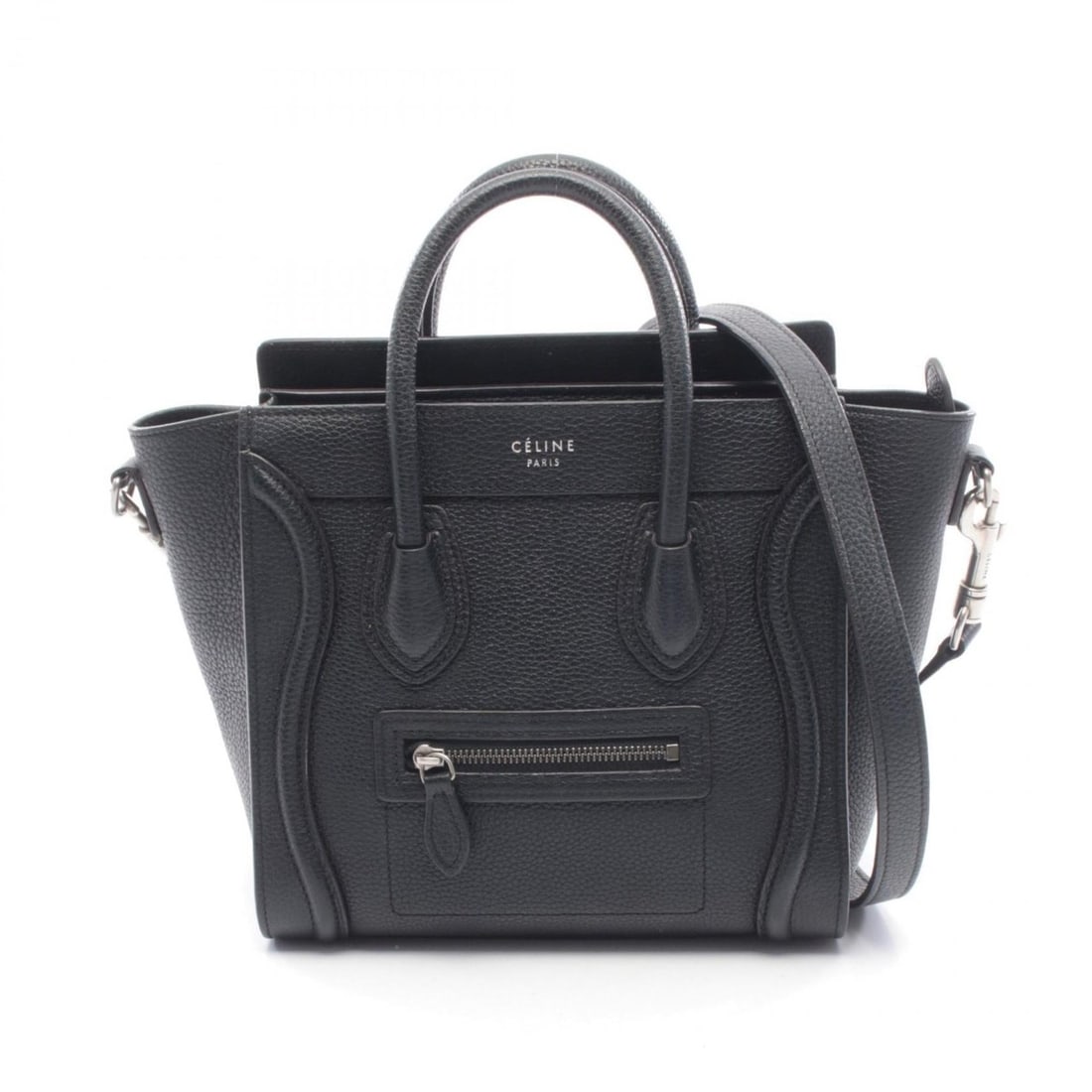 Celine Luggage Nano Shopper Handbag, Leather, Women's, Black: --- Catalog ---Category: SizeSize (HxWxD): 20cm x 20cm x 9cm / 7.87'' x 7.87'' x 3.54''Category: DesignType: HandbagColor: BlackGender: WomenMaterial: Leather Category: GeneralBrand: Celine--- Item Li