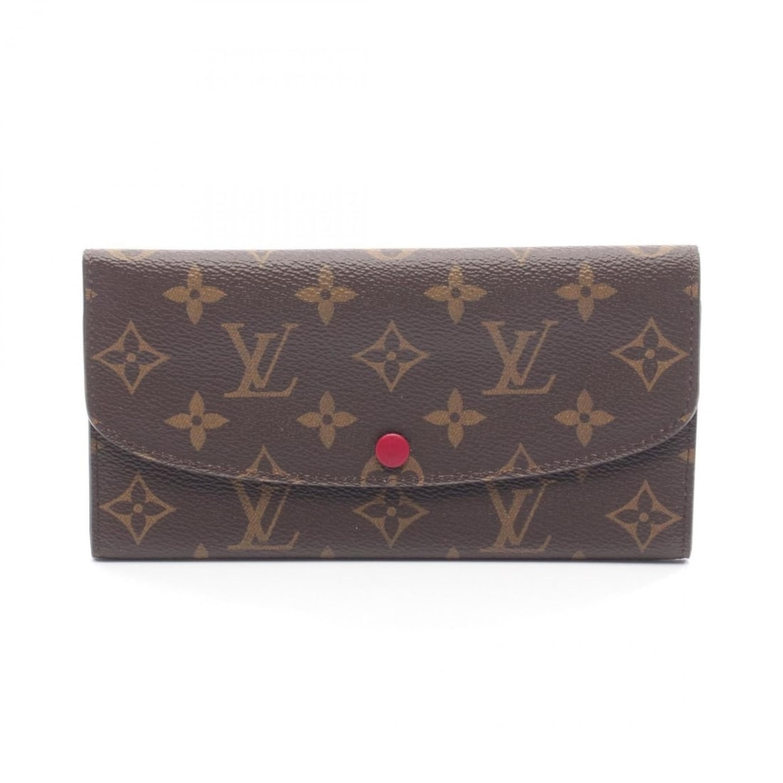 Louis Vuitton Portefeuille Emilie Bi-fold Long Wallet, Leather, Monogram, Women's, Brown/Pink, (1 of 18)