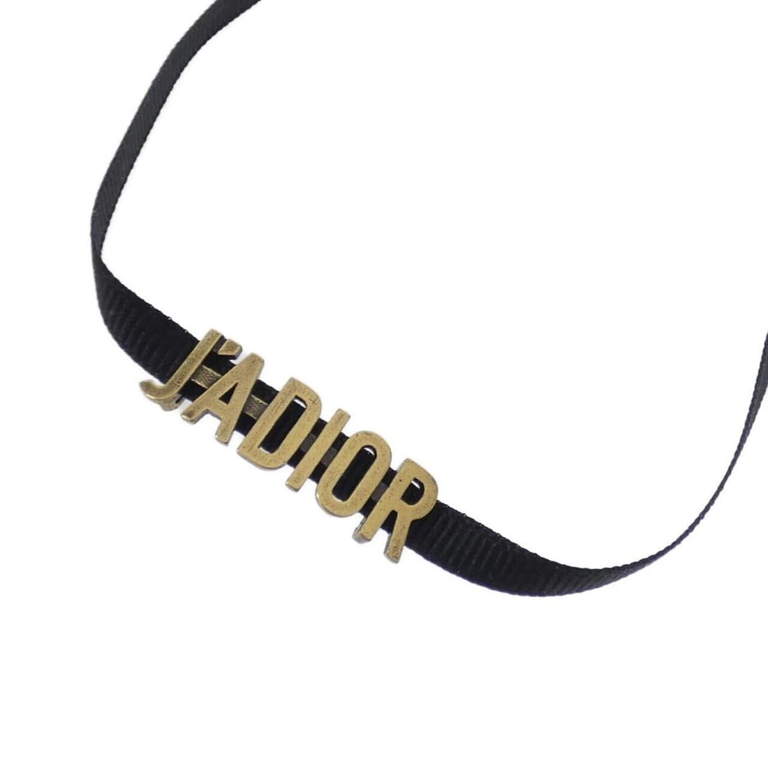 Christian Dior J'Adior N0681ADRMT Choker: --- Catalog ---Category: SizePendant Size: 10mm x 32mm / 0.39'' x 1.25''Neck Circumference: 29 cm - 36 cm / 11.41'' - 14.17''Category: DesignColor: Black, GoldGender: WomenNecklace Type: