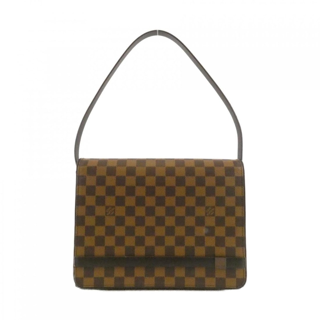 Louis Vuitton Damier Tribeca Carre N51161 Shoulder Bag: --- Catalog ---Category: SizeSize (HxWxD): 22cm x 28cm x 8cm / 8.66'' x 11.02'' x 3.14''Category: DesignType: Shoulder bagColor: EbeneGender: WomenMaterial: Coated canvas Hardware Color: Matte goldCat