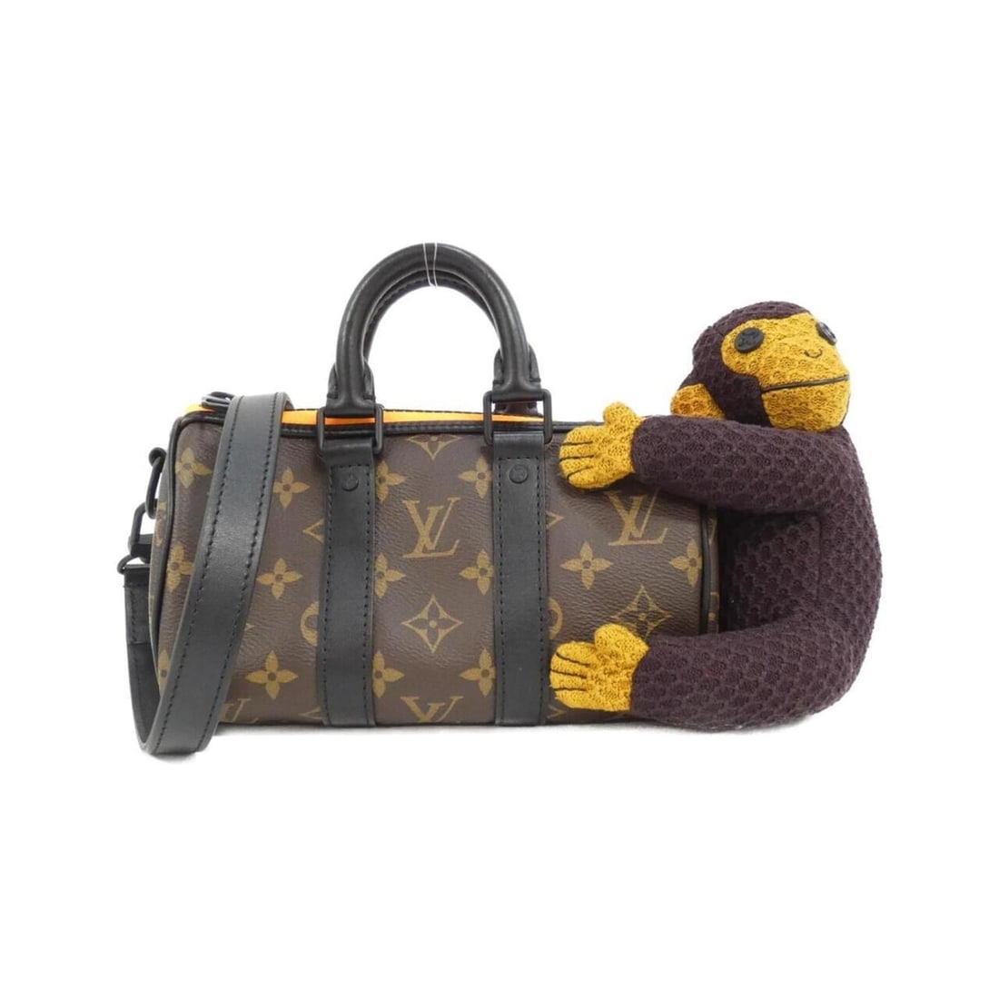Louis Vuitton Monogram (LV Friends) Keepall XS M80118 Boston Bag: --- Catalog ---Category: SizeSize (HxWxD): 12cm x 20cm x 9cm / 4.72'' x 7.87'' x 3.54''Category: DesignType: Boston bagColor: Black, BrownGender: Men,WomenMaterial: Coated canvas Category: