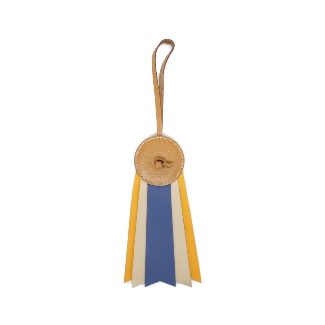 Hermes Paddock Flotte 064271CA Accessory Bag Charm: --- Catalog ---Category: SizeChain Length: 225.00mm / 8.86''Size (HxWxD): 140.00mm x 80.00mm / 5.51'' x 3.15''Category: DesignType: Handbag charmColor: Blue Agate, Multi-color, YellowGender: