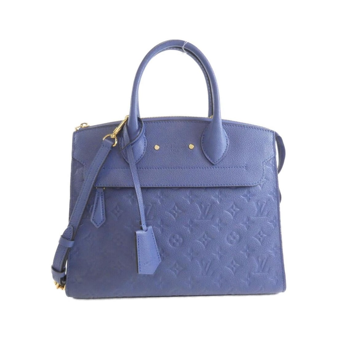 Louis Vuitton Monogram Empreinte Pont Neuf M41751 Handbag: --- Catalog ---Category: SizeSize (HxWxD): 27cm x 32cm x 12cm / 10.62'' x 12.59'' x 4.72''Category: DesignType: HandbagColor: BlueGender: WomenMaterial: Leather Hardware Color: GoldLeather/Fur Type: