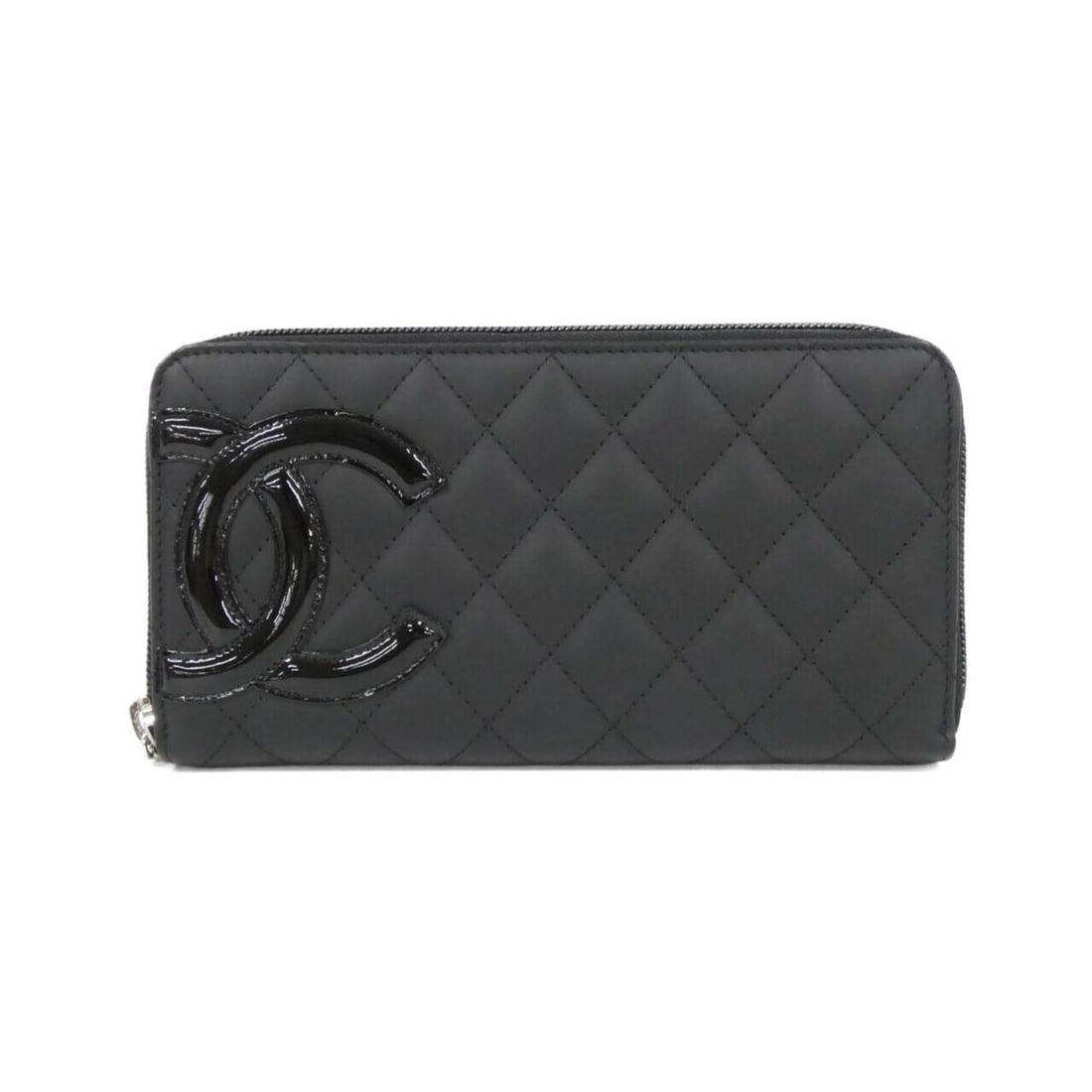 Chanel Cambon Line 50078 Wallet: --- Catalog ---Category: SizeSize (HxWxD): 10cm x 20cm x 3cm / 3.93'' x 7.87'' x 1.18''Category: DesignType: Long wallet (bi-fold)Color: BlackGender: WomenMaterial: Leather Leather/Fur Type: