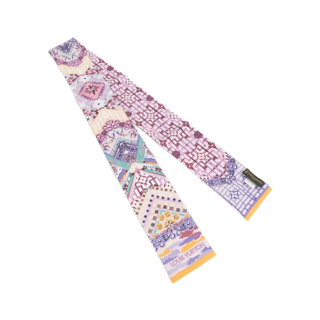 Louis Vuitton Bandeau Paradise Flower M74872 Scarf/Muffler: --- Catalog ---Category: SizeSize (LxW): 7cm x 1.2m / 2.75'' x 47.24''Category: DesignType: ScarfColor: PurpleGender: Men,WomenMaterial: Silk Category: GeneralMPN: M74872Brand: Louis Vuitton--- Item