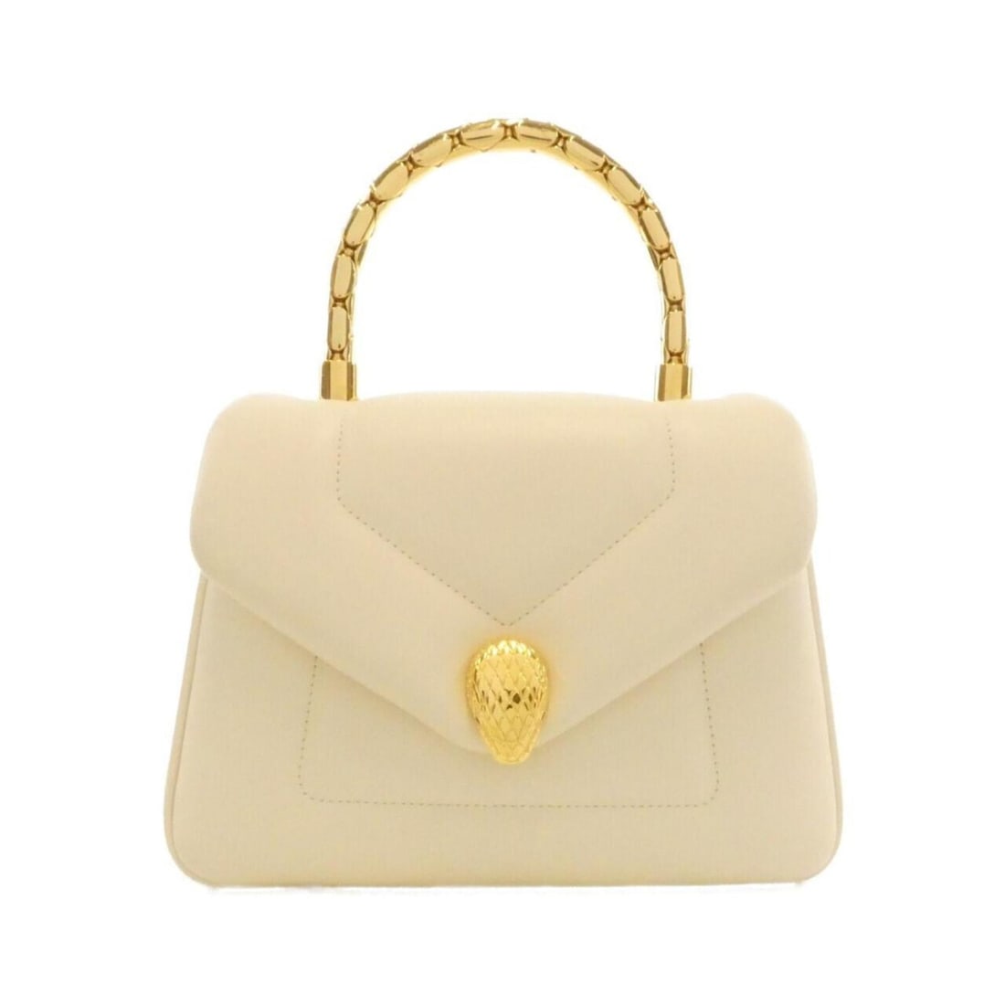 Bvlgari Serpenti Reverse 292128 Handbag: --- Catalog ---Category: SizeSize (HxWxD): 14cm x 20cm x 10cm / 5.51'' x 7.87'' x 3.93''Category: DesignType: HandbagColor: IvoryGender: WomenMaterial: Leather Hardware Color: GoldLeather/Fur Type: