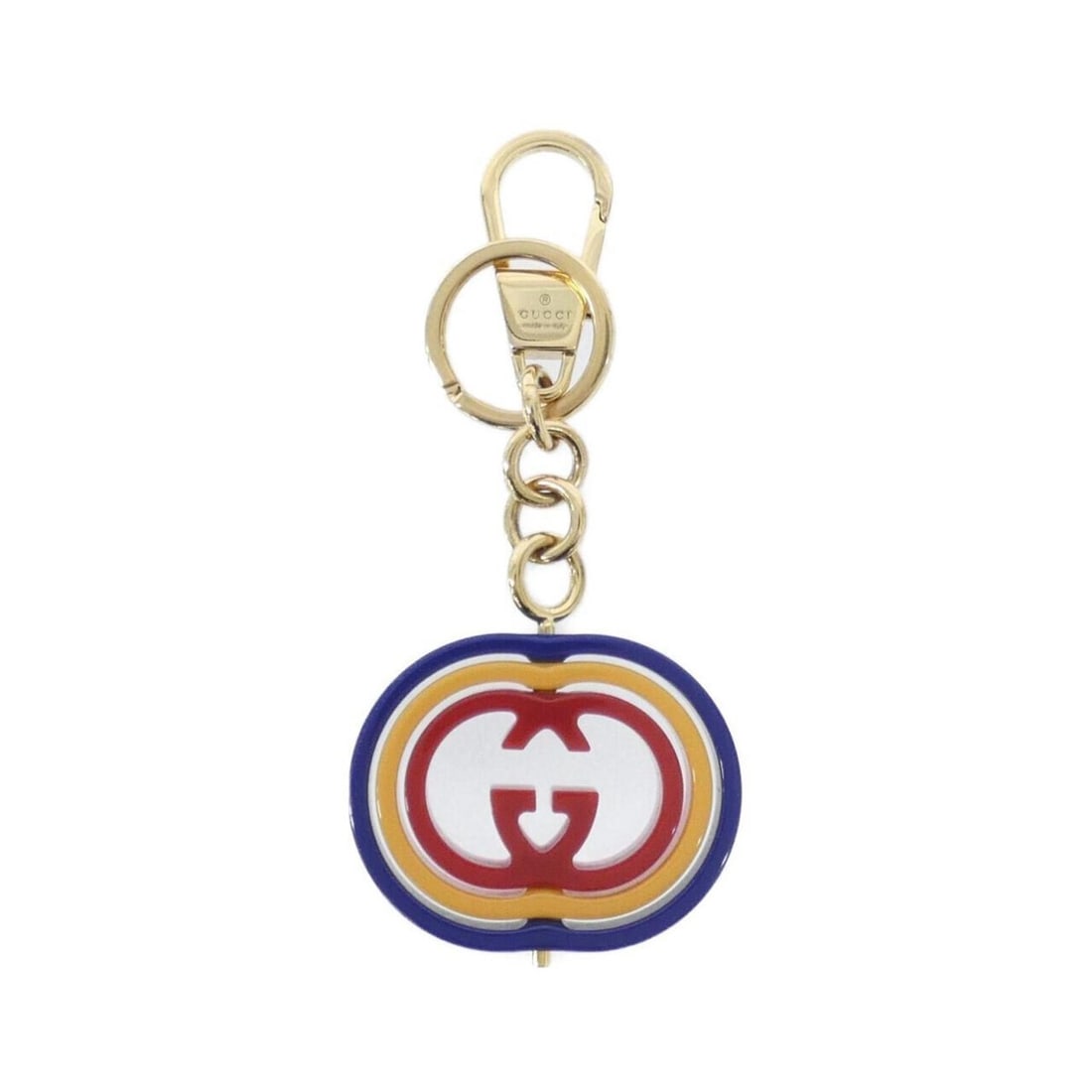 Gucci 728218 9AABI Keyring: --- Catalog ---Category: DesignType: KeyringColor: Gold, Multi-colorGender: Men,WomenCategory: GeneralMPN: 728218 9AABIBrand: Gucci--- Item List ---Section: ConditionRanking: Rank A Used - A few