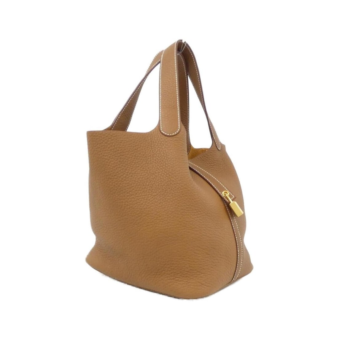 Hermes Picotin Lock MM 060991CC Handbag: --- Catalog ---Category: SizeWeight: 610g / 1.34lb.Size (HxWxD): 23cm x 22cm x 18cm / 9.05'' x 8.66'' x 7.08''Handle Length: 35cm / 13.77''Category: DesignType: HandbagColor: GoldGender: