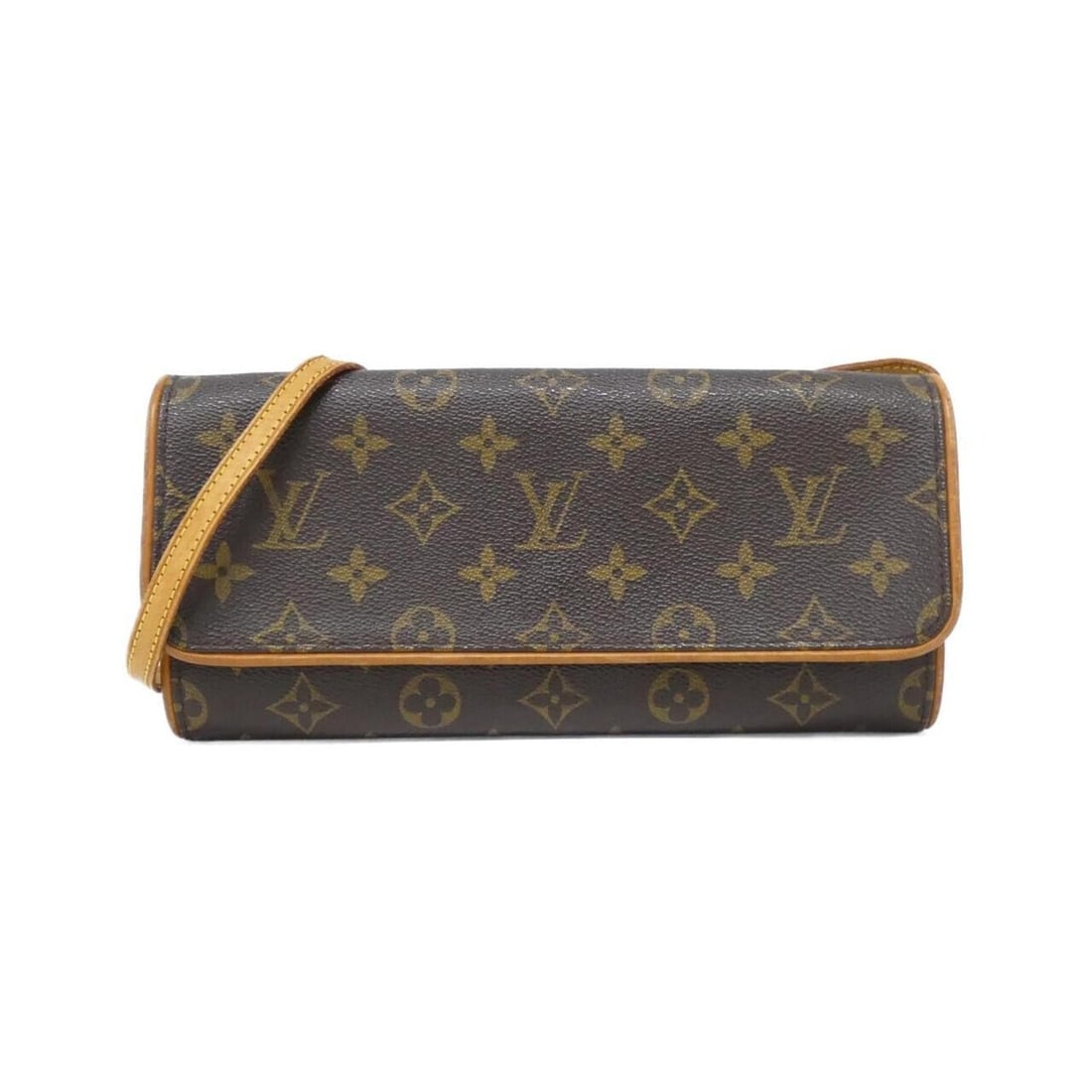 Louis Vuitton Monogram Pochette Twin GM M51852 Shoulder Bag: --- Catalog ---Category: SizeWeight: 190g / 6.7oz.Size (HxWxD): 11cm x 25cm x 2cm / 4.33'' x 9.84'' x 0.78''Strap Length: 108.5cm / 42.71''Category: DesignType: Pochette, Shoulder bagColor: