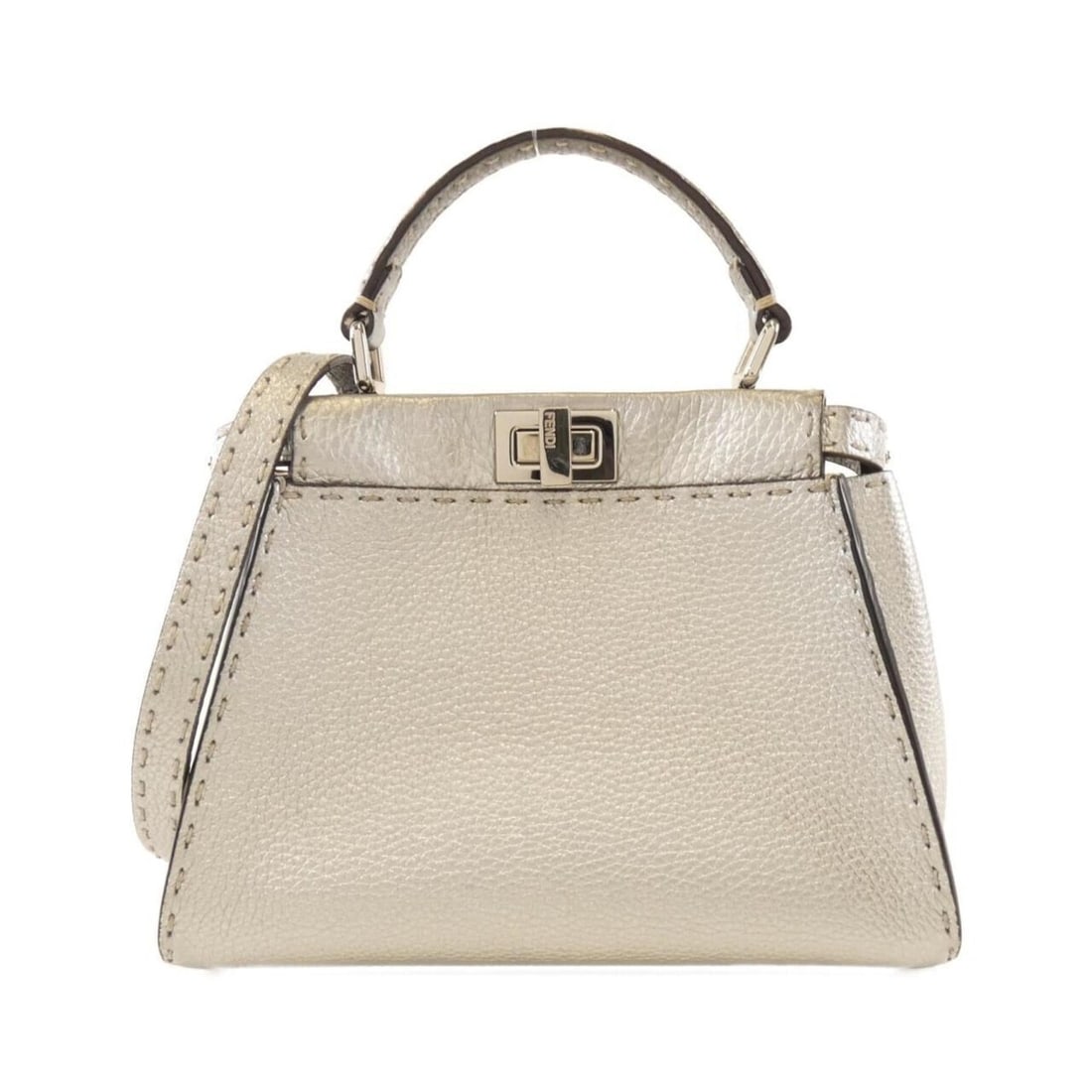 Fendi SELLERIA Peekaboo Mini 8BN244 5QG Handbag: --- Catalog ---Category: SizeWeight: 660g / 1.45lb.Size (HxWxD): 17cm x 22cm x 8cm / 6.69'' x 8.66'' x 3.14''Strap Length: 104cm - 136cm / 40.94'' - 53.54''Handle Length: 23cm / 9.05''Category: