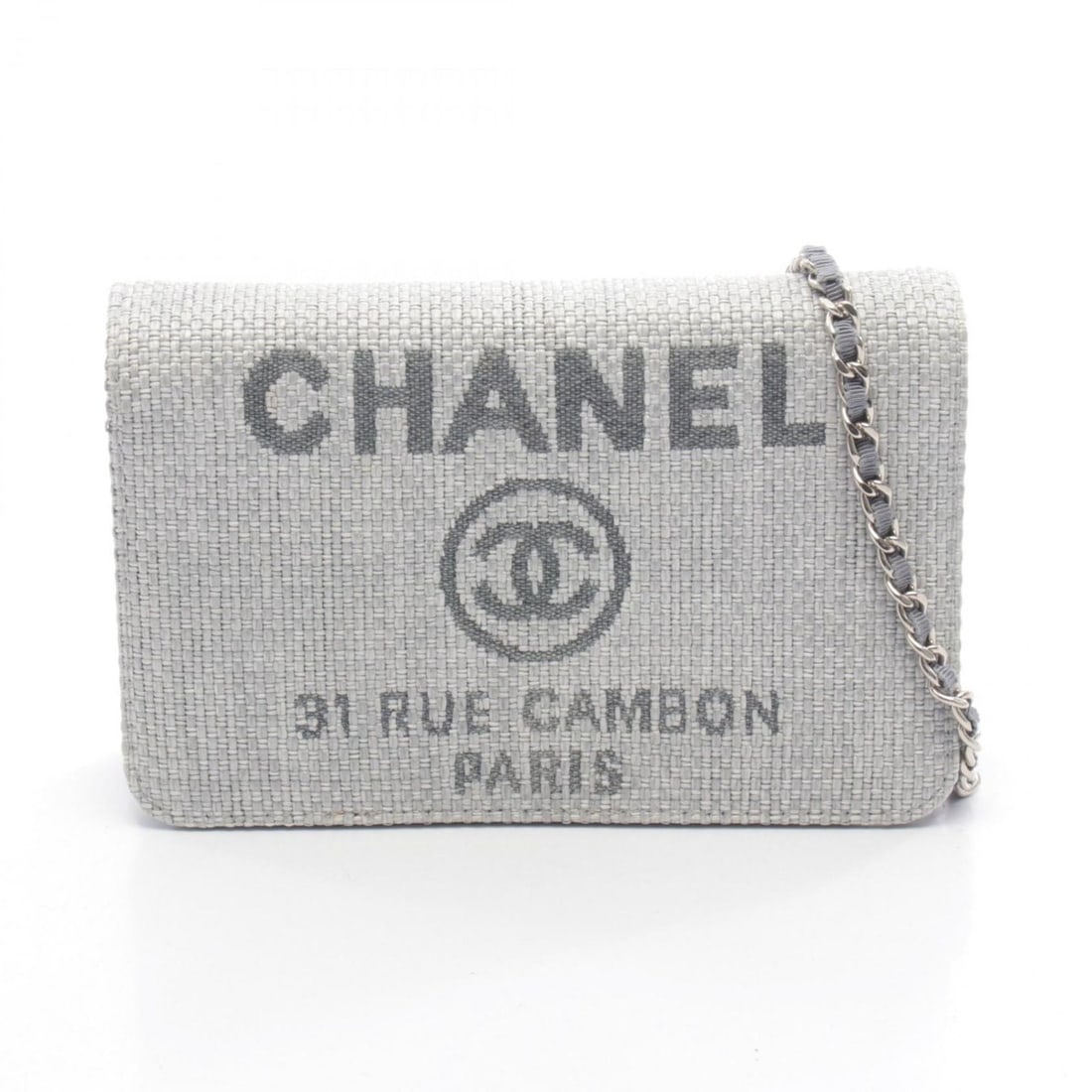 Chanel Deauville Shoulder Bag/Handbag, Leather/Straw, Women's, Gray: --- Catalog ---Category: SizeSize (HxWxD): 12cm x 19cm x 3cm / 4.72'' x 7.48'' x 1.18''Category: DesignType: Handbag, Shoulder bagColor: GrayGender: WomenMaterial: Leather , Straw Hardware Color: