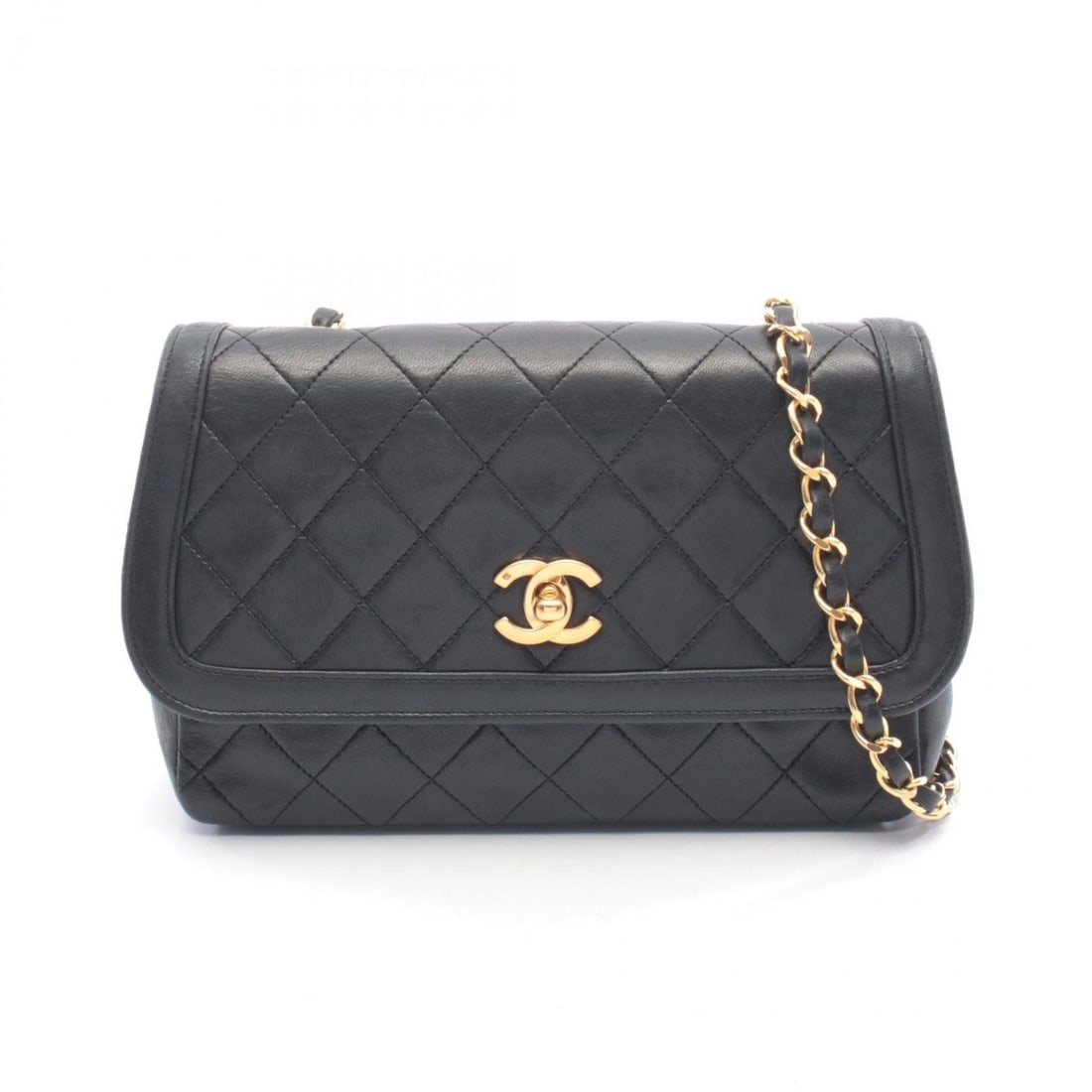 Chanel Matelassé Shoulder Bag/Handbag, Lambskin Leather, Women's, Black (1 of 11)